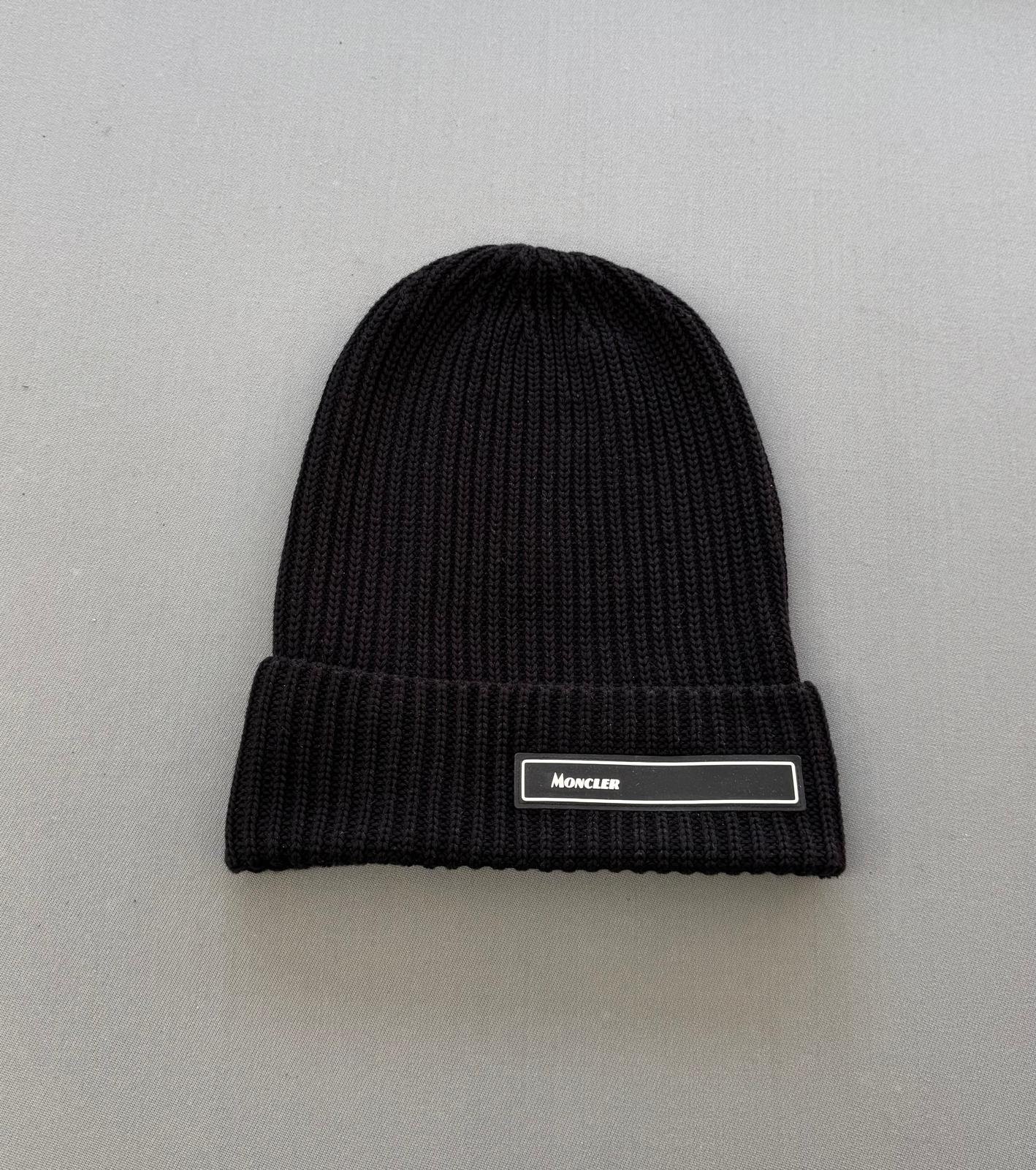 Moncler Black Berretto Tricot Beanie