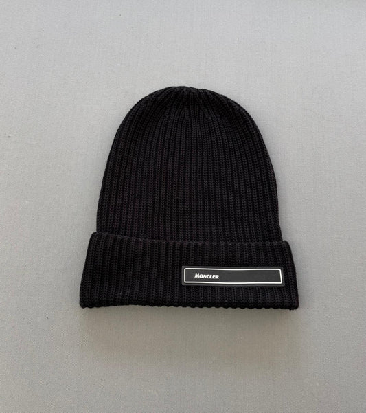 Moncler Black Berretto Tricot Beanie