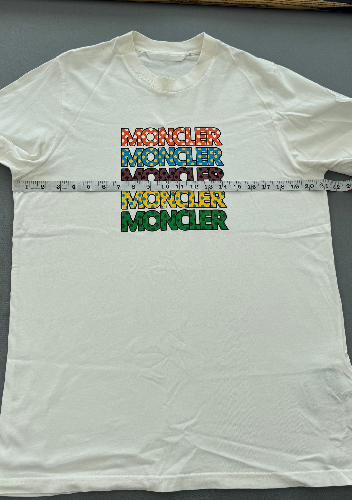 Moncler Genius 2 Moncler 1952 Off White Cotton T-Shirt - Medium (21'' PTP)
