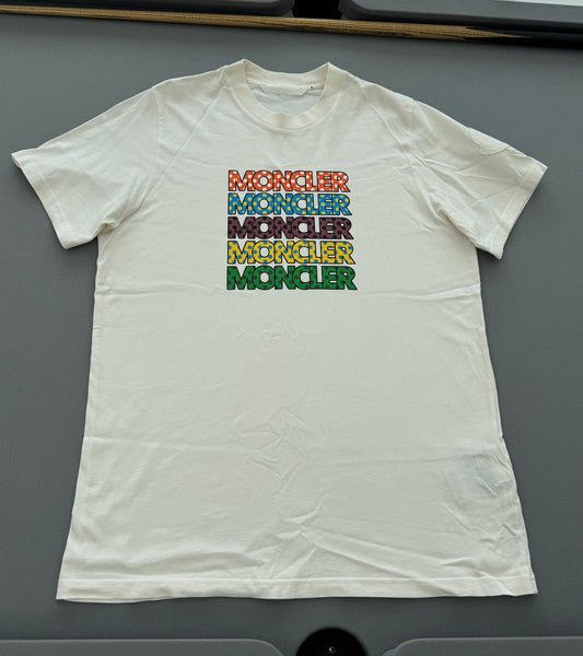 Moncler Genius 2 Moncler 1952 Off White Cotton T-Shirt - Medium (21'' PTP)