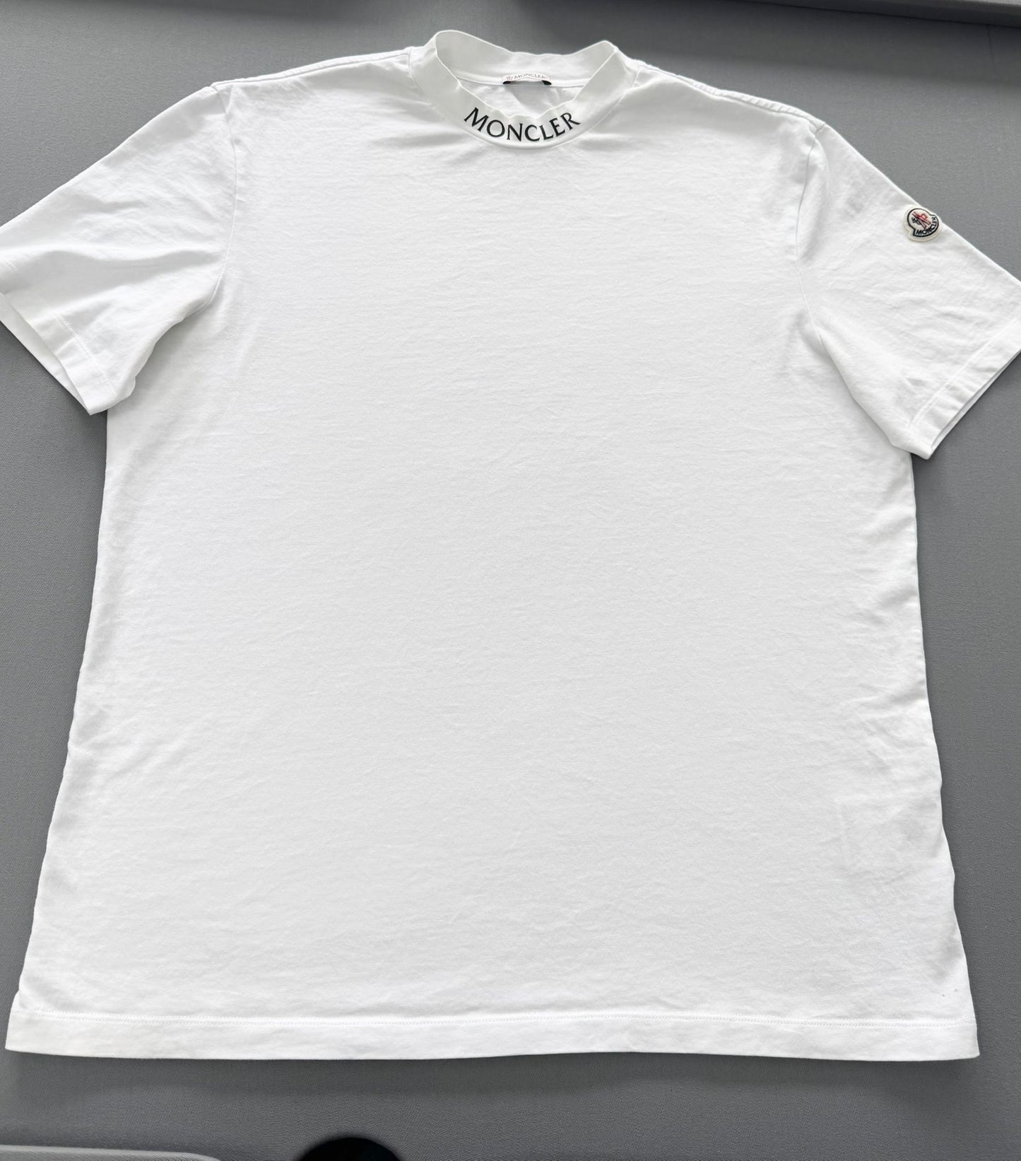 Moncler White Cotton T Shirt - XXL (24''PTP)