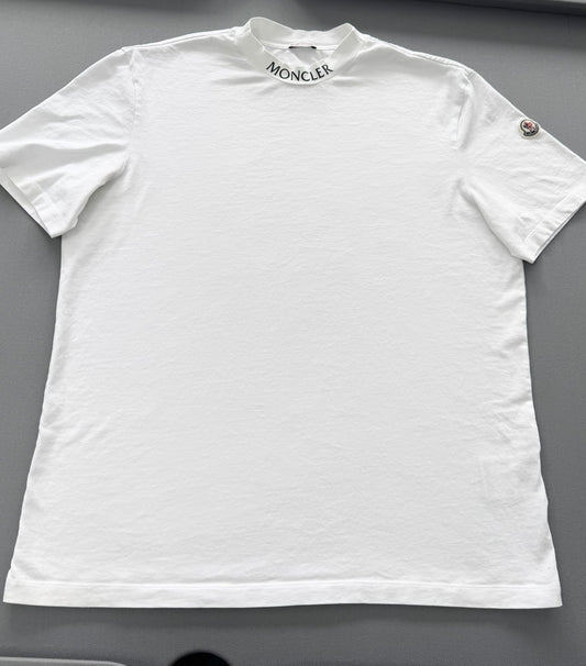 Moncler White Cotton T Shirt - XXL (24''PTP)