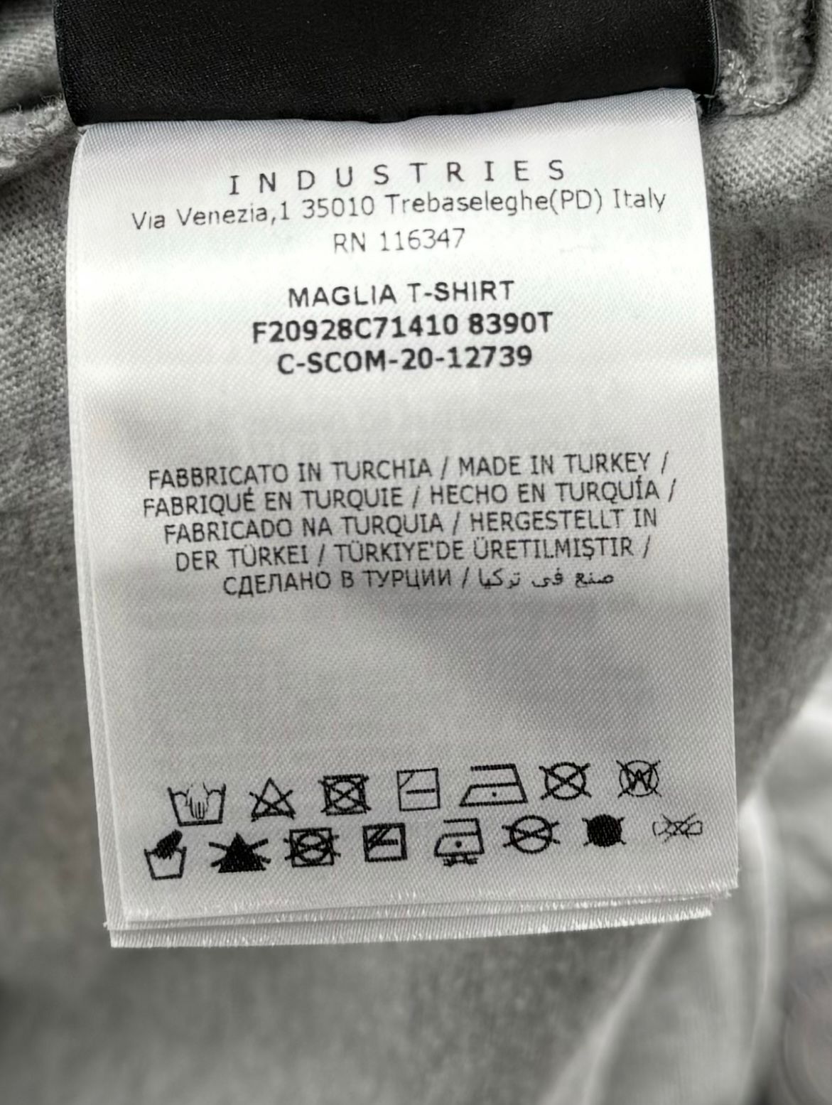 Moncler Genius 2 Grey 1952 Logo T Shirt - Small(19.5” PTP)