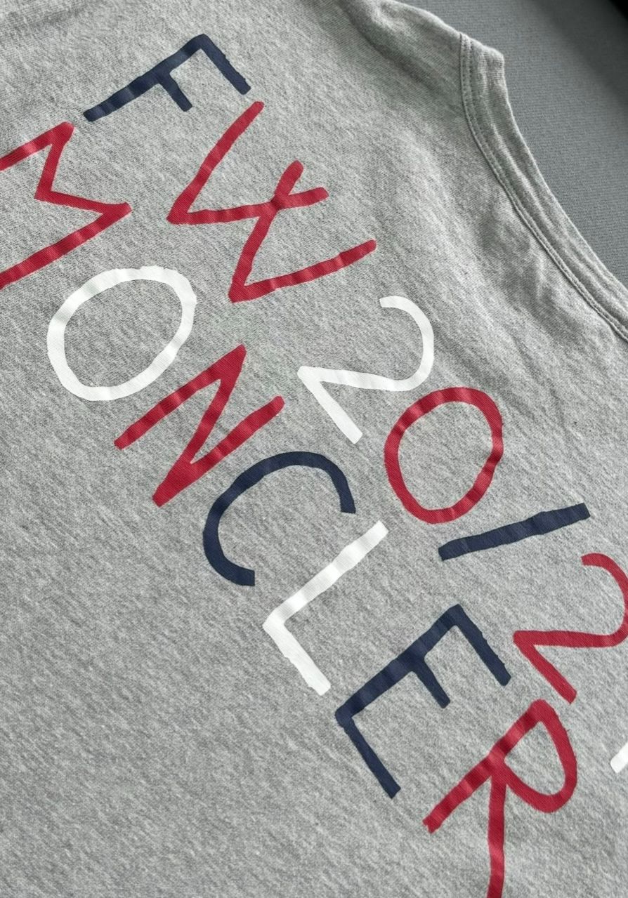 Moncler Genius 2 Grey 1952 Logo T Shirt - Small(19.5” PTP)