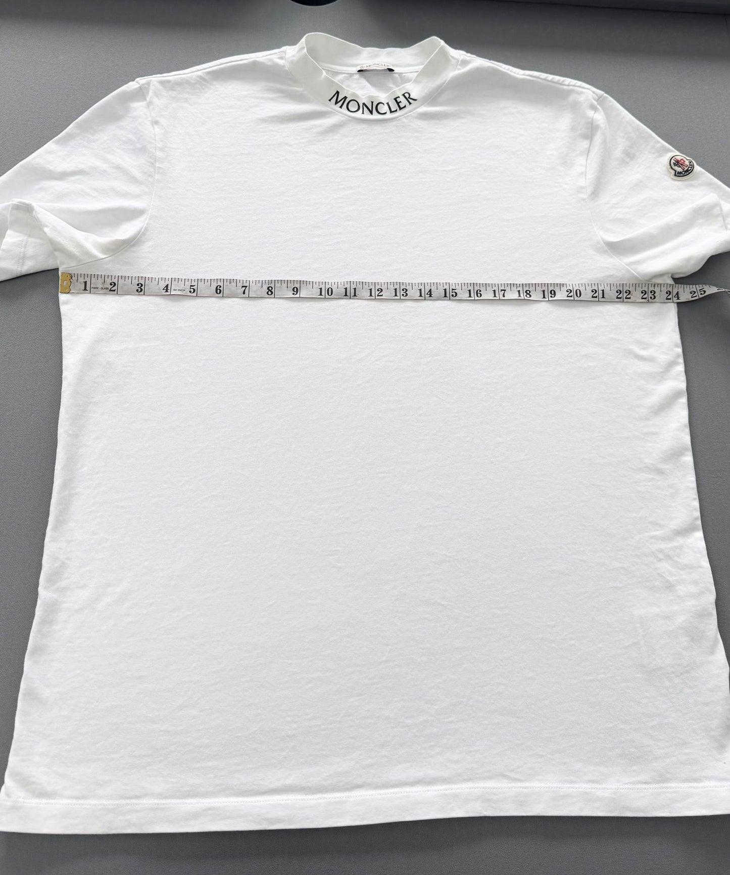 Moncler White Cotton T Shirt - XXL (24''PTP)