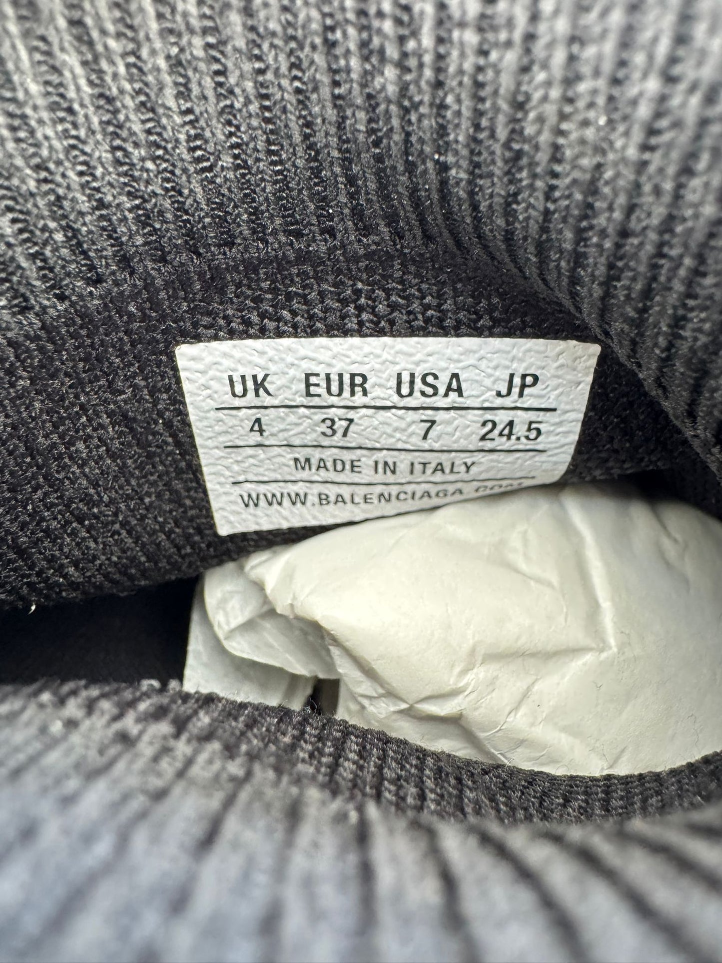 Balenciaga Speed Sock Black Trainers Size UK4 (EU37)