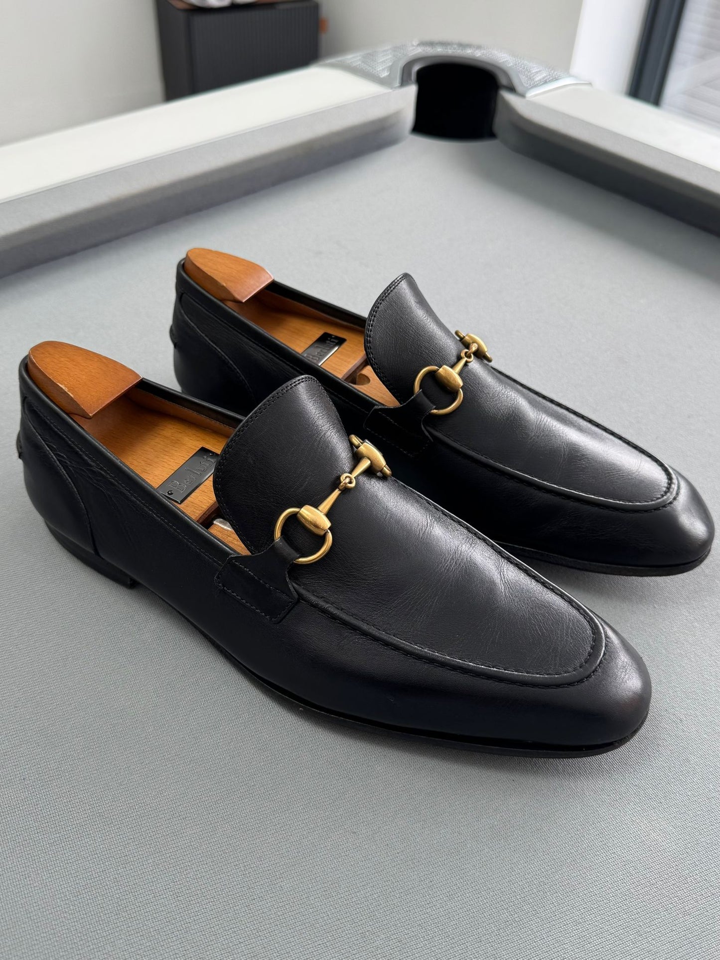 Gucci Jordaan Horsebit-Embellished Black Leather Loafers - UK8.5 (EU42.5)