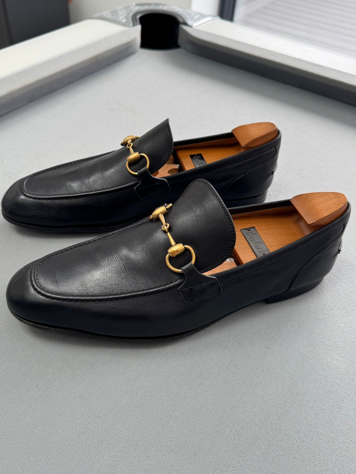Gucci Jordaan Horsebit-Embellished Black Leather Loafers - UK8.5 (EU42.5)