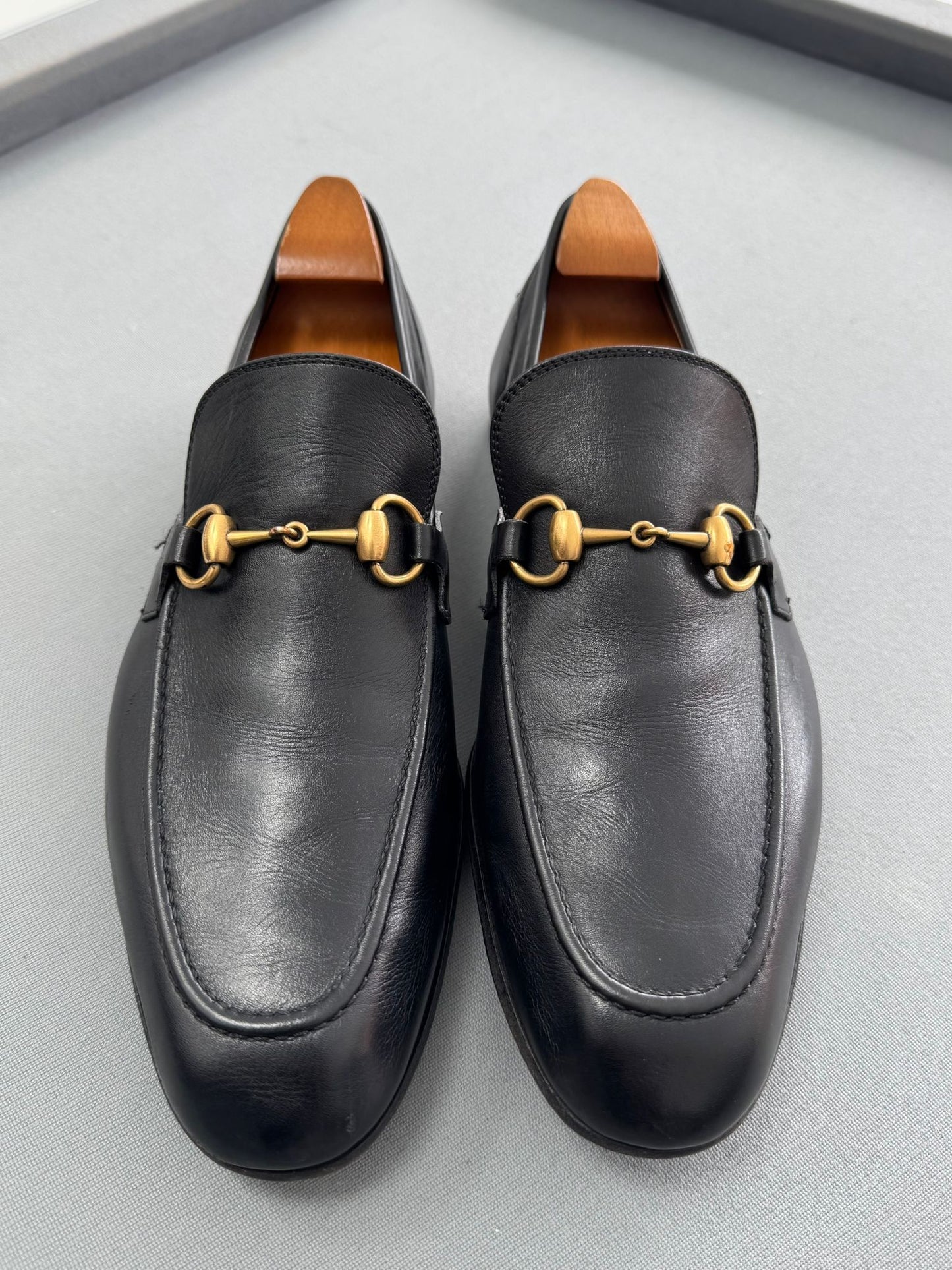 Gucci Jordaan Horsebit-Embellished Black Leather Loafers - UK8.5 (EU42.5)