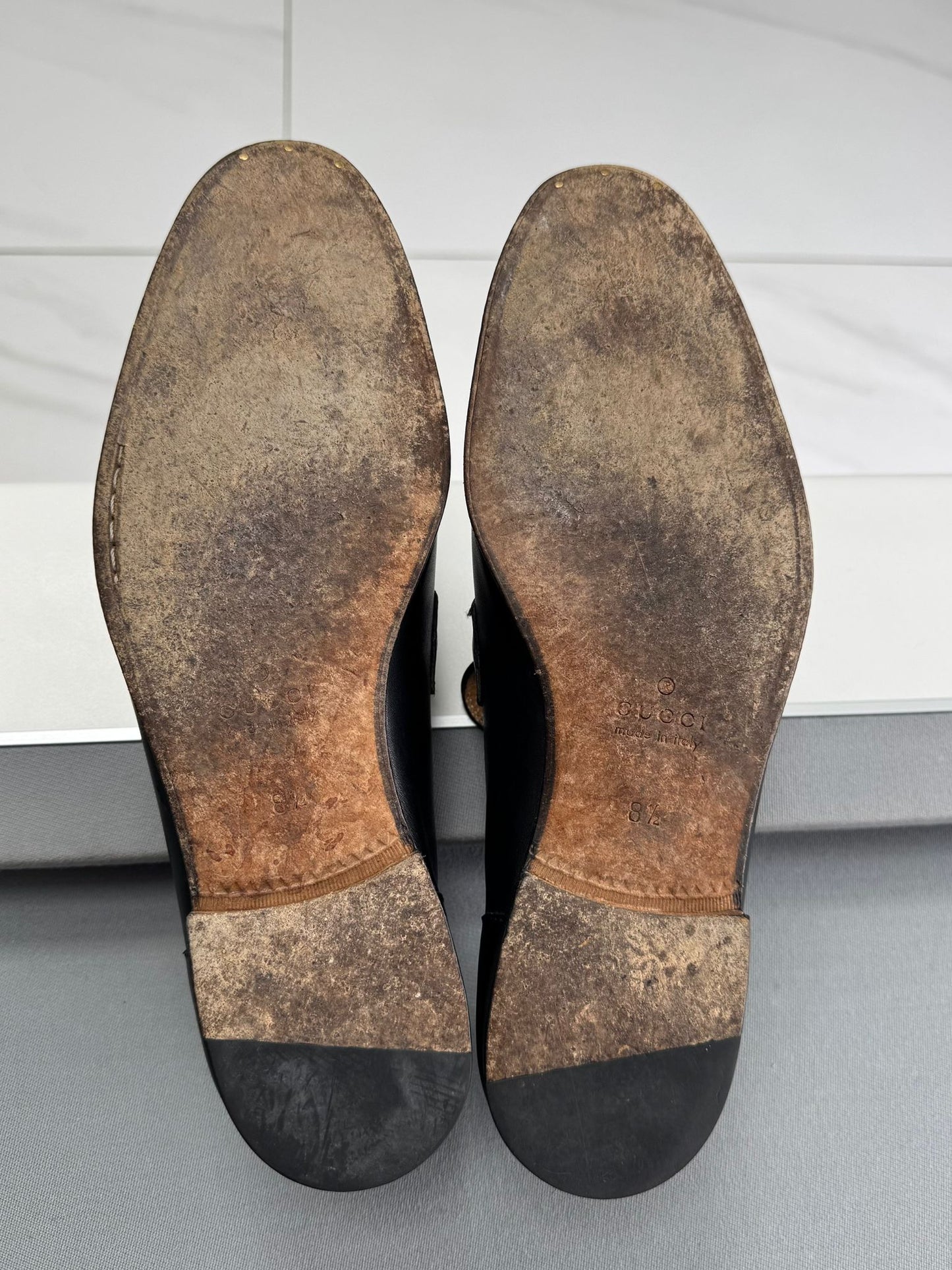 Gucci Jordaan Horsebit-Embellished Black Leather Loafers - UK8.5 (EU42.5)