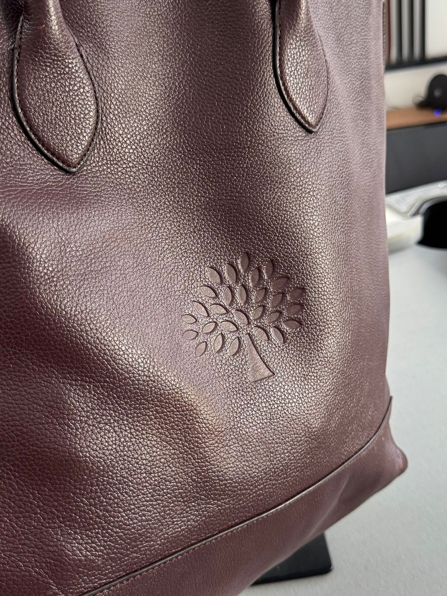 Mulberry Blossom Tote in Oxblood Classic Grain Leather