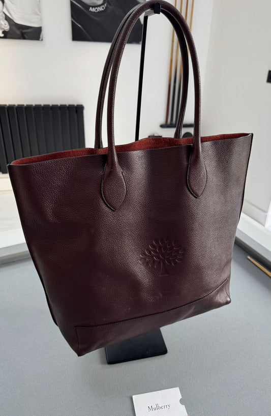 Mulberry Blossom Tote in Oxblood Classic Grain Leather