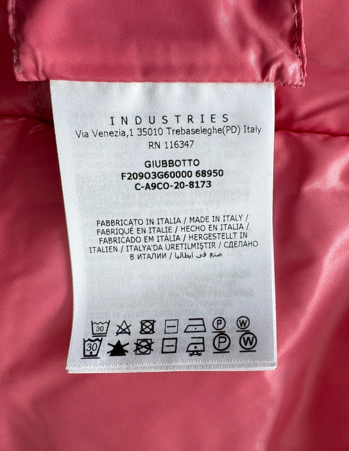 Moncler Genius Moncler X Poldo Dog Pink Couture Padded Dog Jacket - Size 3