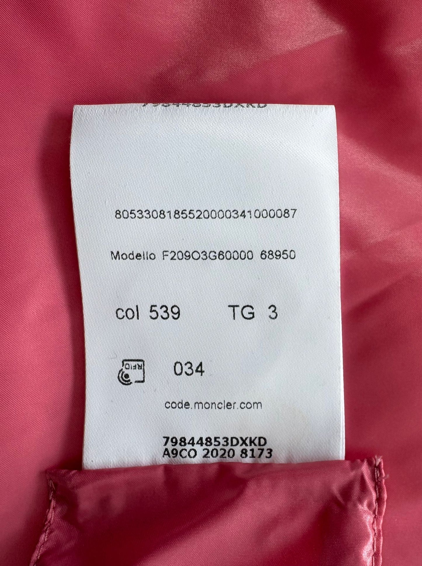 Moncler Genius Moncler X Poldo Dog Pink Couture Padded Dog Jacket - Size 3