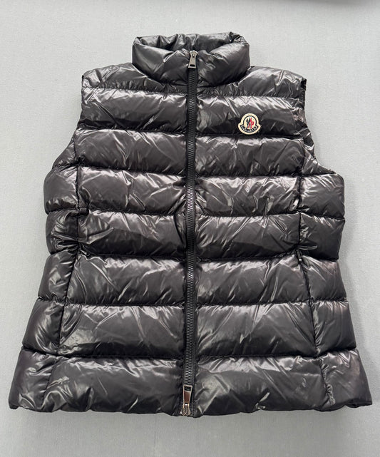 Moncler Ghany Black Padded Shell-Down Gilet - Size 2 - 20” PTP - Fits UK 12