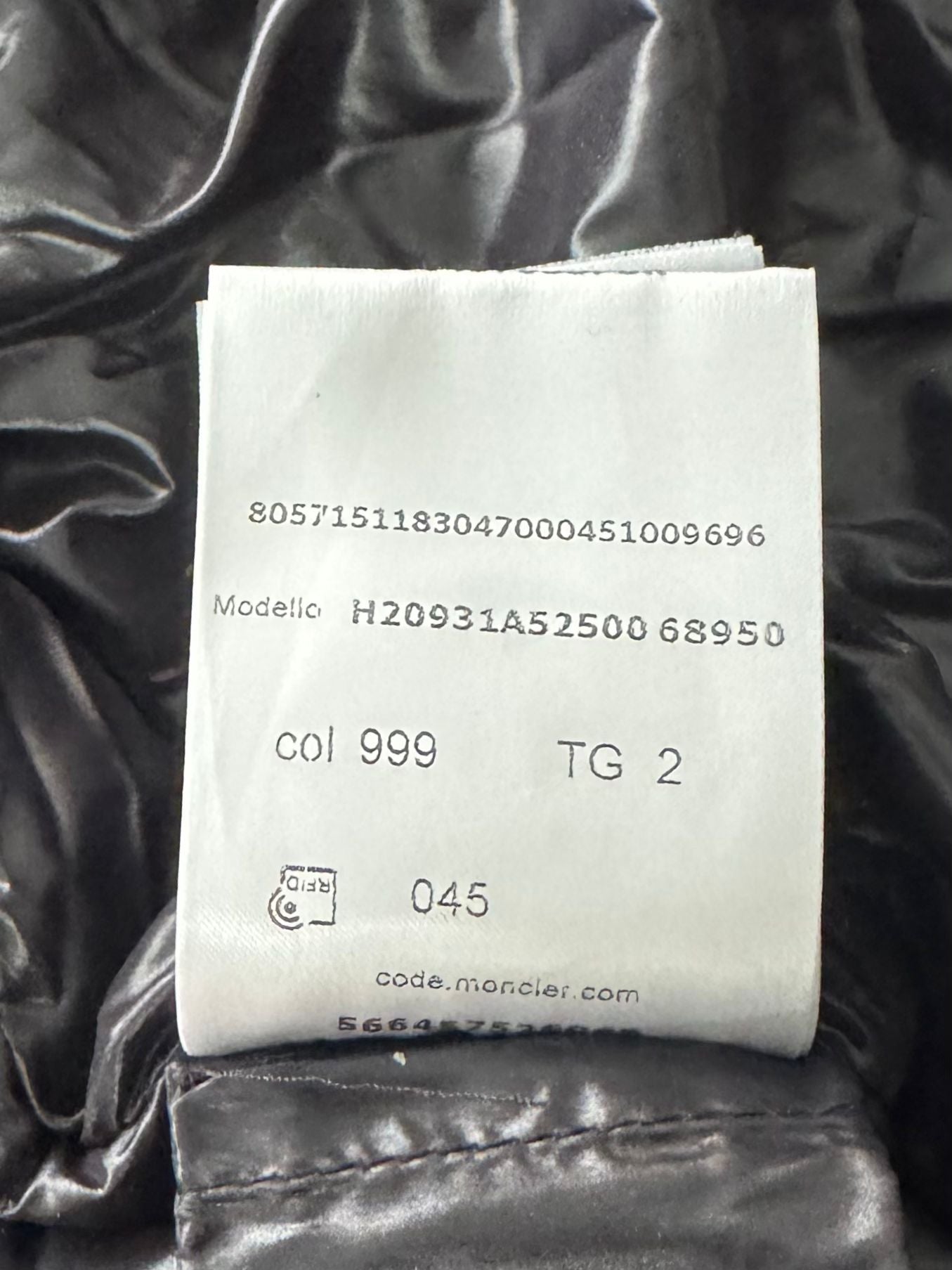 Moncler Ghany Black Padded Shell-Down Gilet - Size 2 - 20” PTP - Fits UK 12