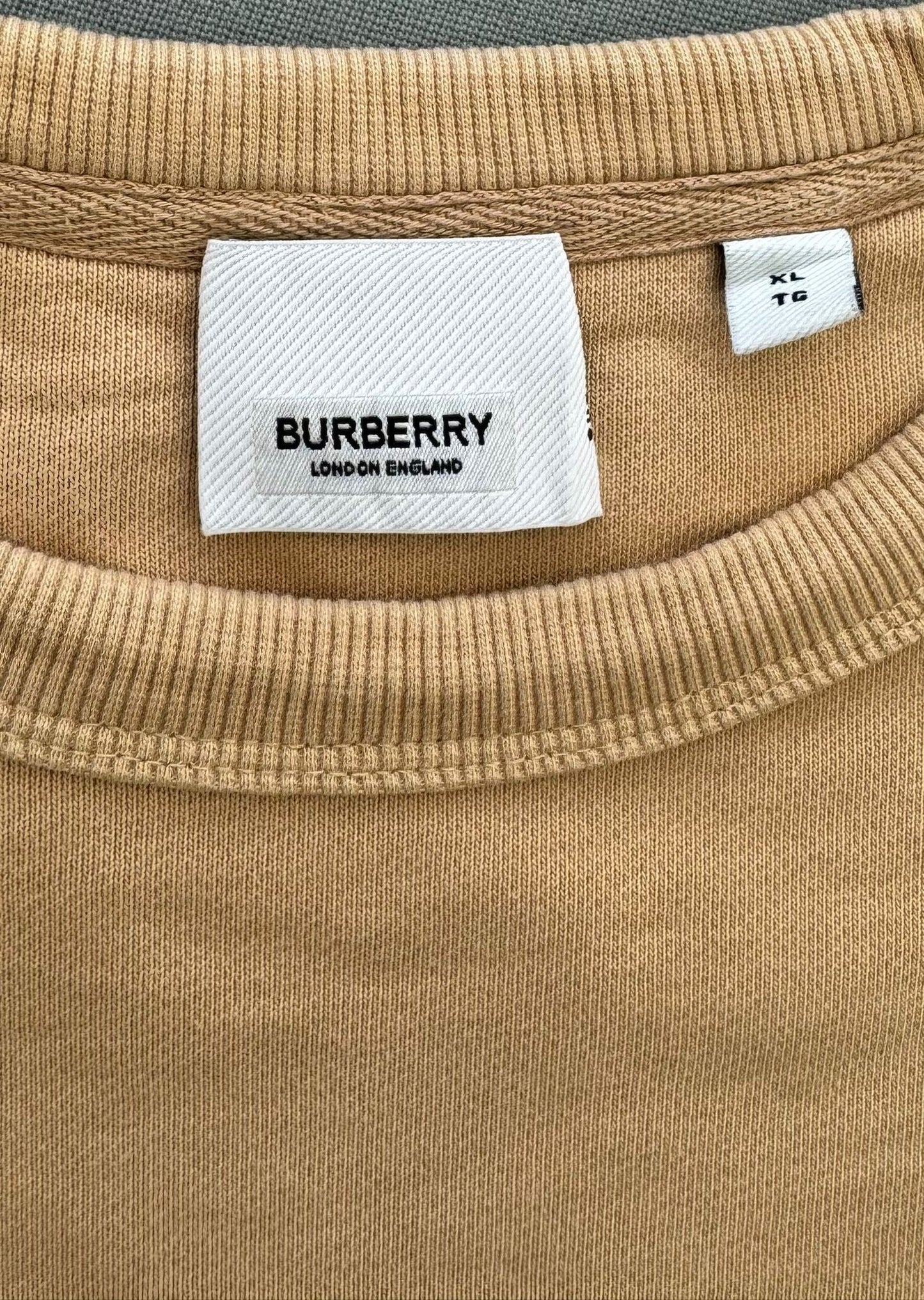 Burberry Beige Treadwell Deer Sweatshirt - XL(23''PTP)
