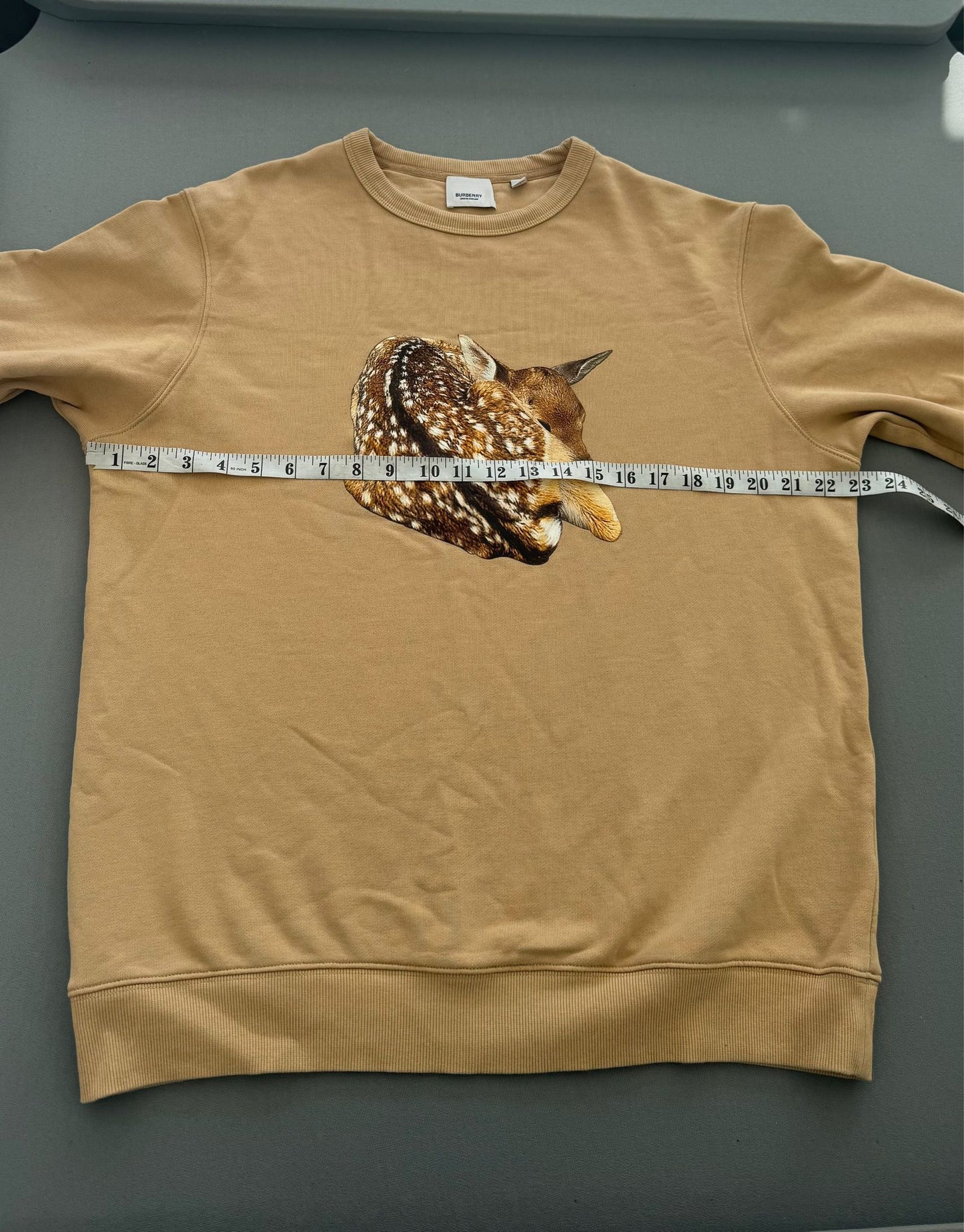 Burberry Beige Treadwell Deer Sweatshirt - XL(23''PTP)