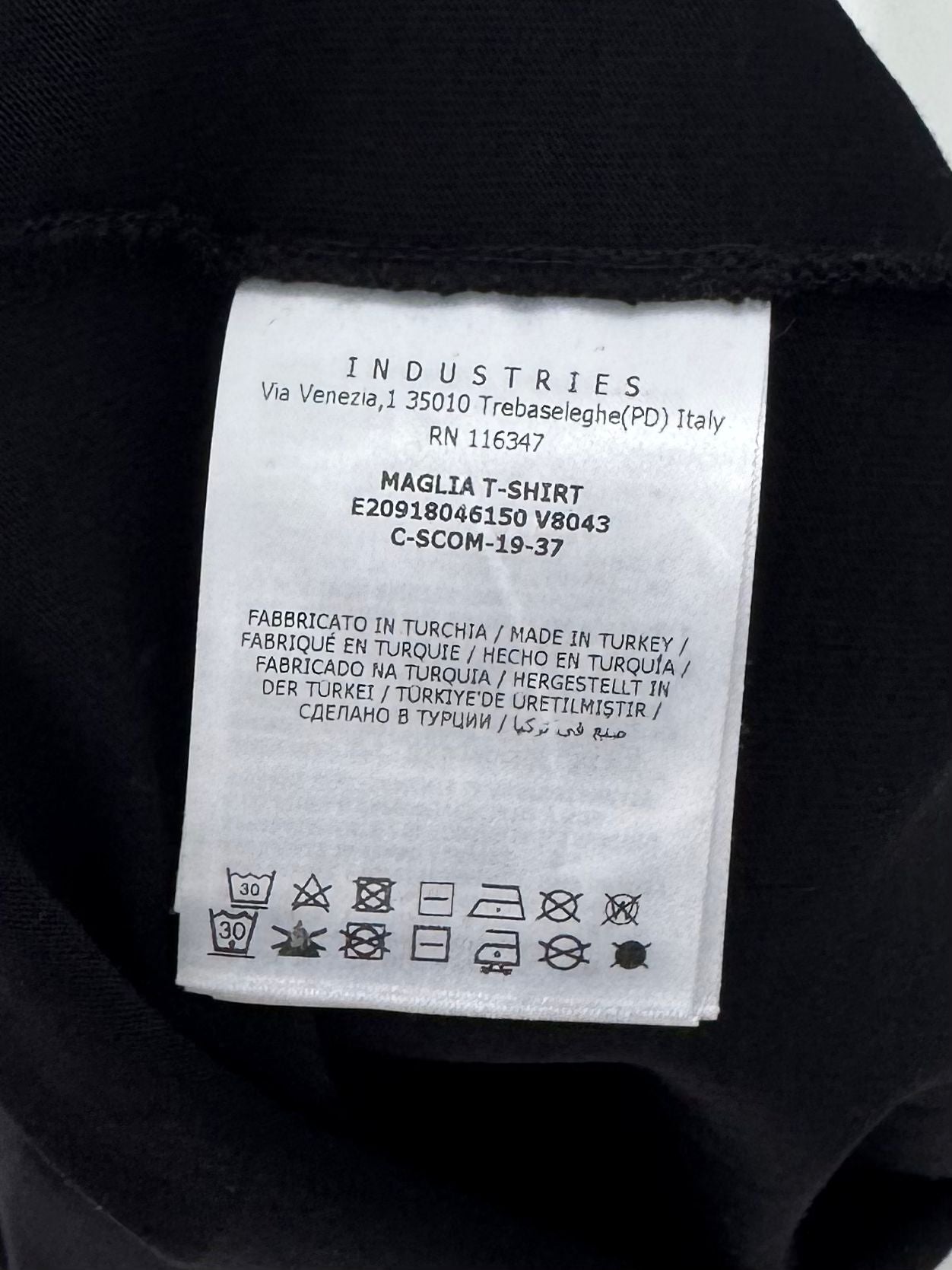 Moncler Black Logo Print TShirt - Size XL (22''PTP)