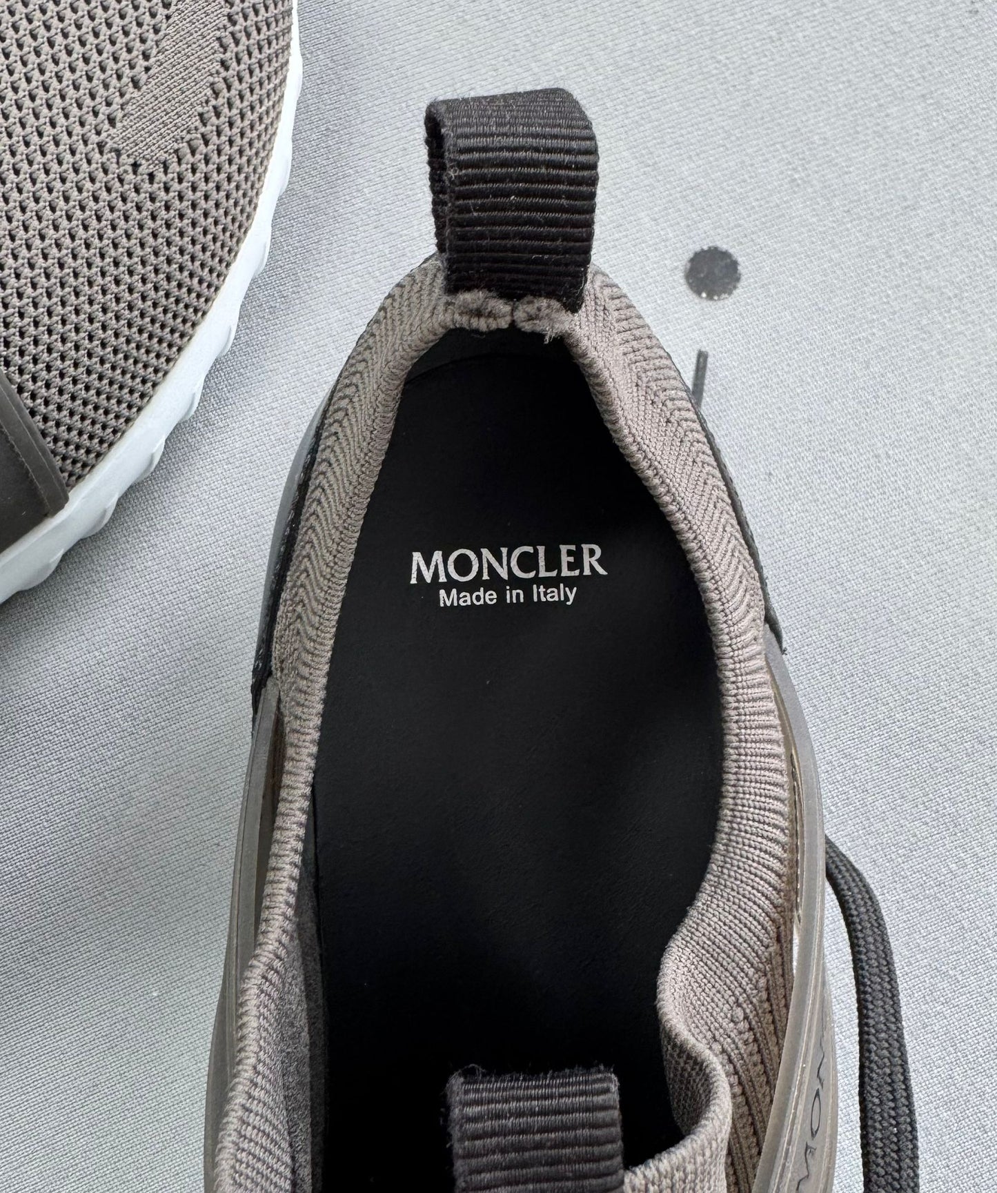 Moncler Emilien Khaki Rubber and Leather-Trimmed Neoprene Trainers - Size: UK11 (EU45)