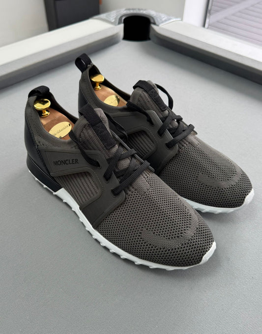 Moncler Emilien Khaki Rubber and Leather-Trimmed Neoprene Trainers - Size: UK11 (EU45)