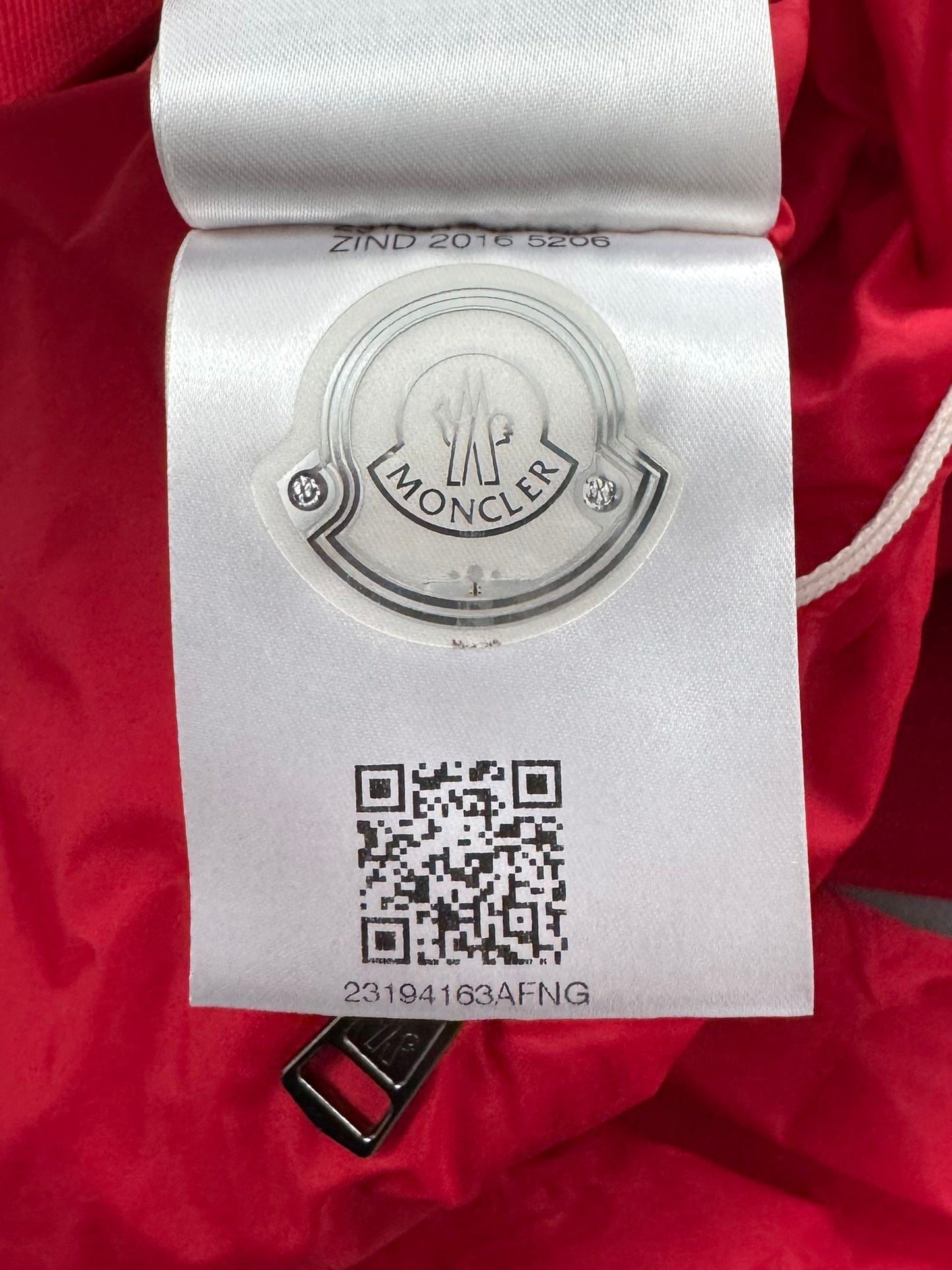 Moncler Albert Red Bomber Jacket - Size 6 (25''ptp)