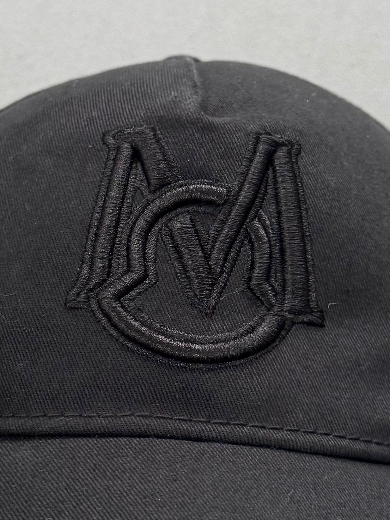 Moncler Black Tonal Logo Baseball Cap