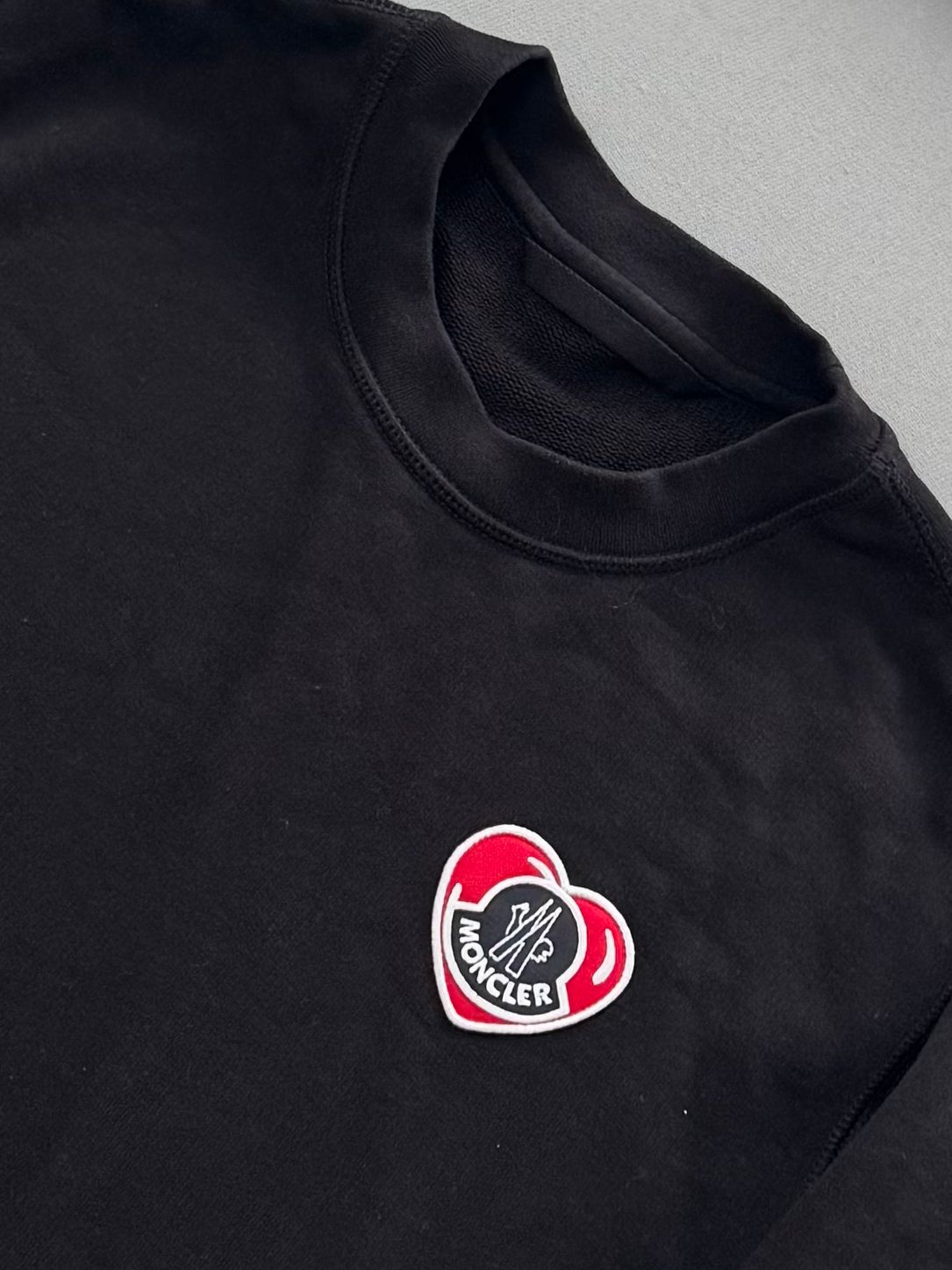 Moncler Logo-appliqué cotton sweatshirt - Size: Medium (22''ptp)