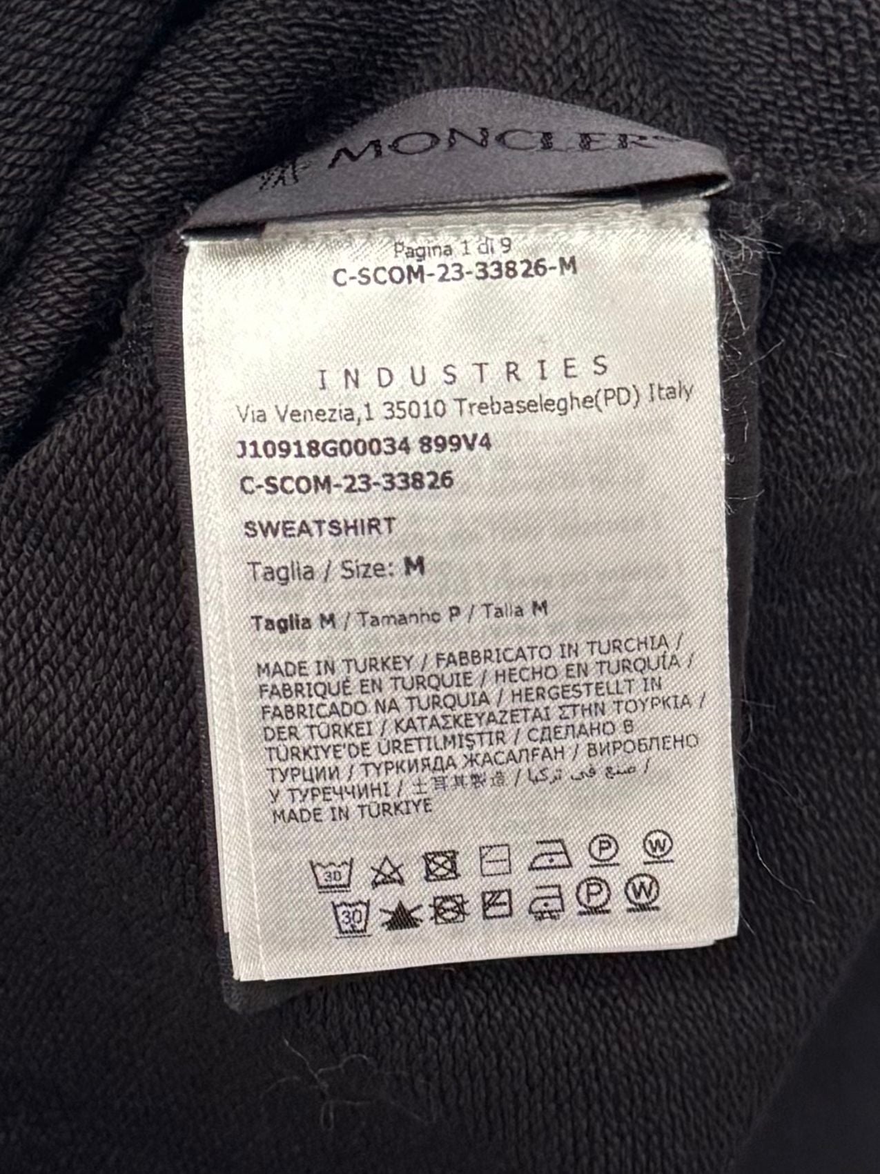 Moncler Logo-appliqué cotton sweatshirt - Size: Medium (22''ptp)