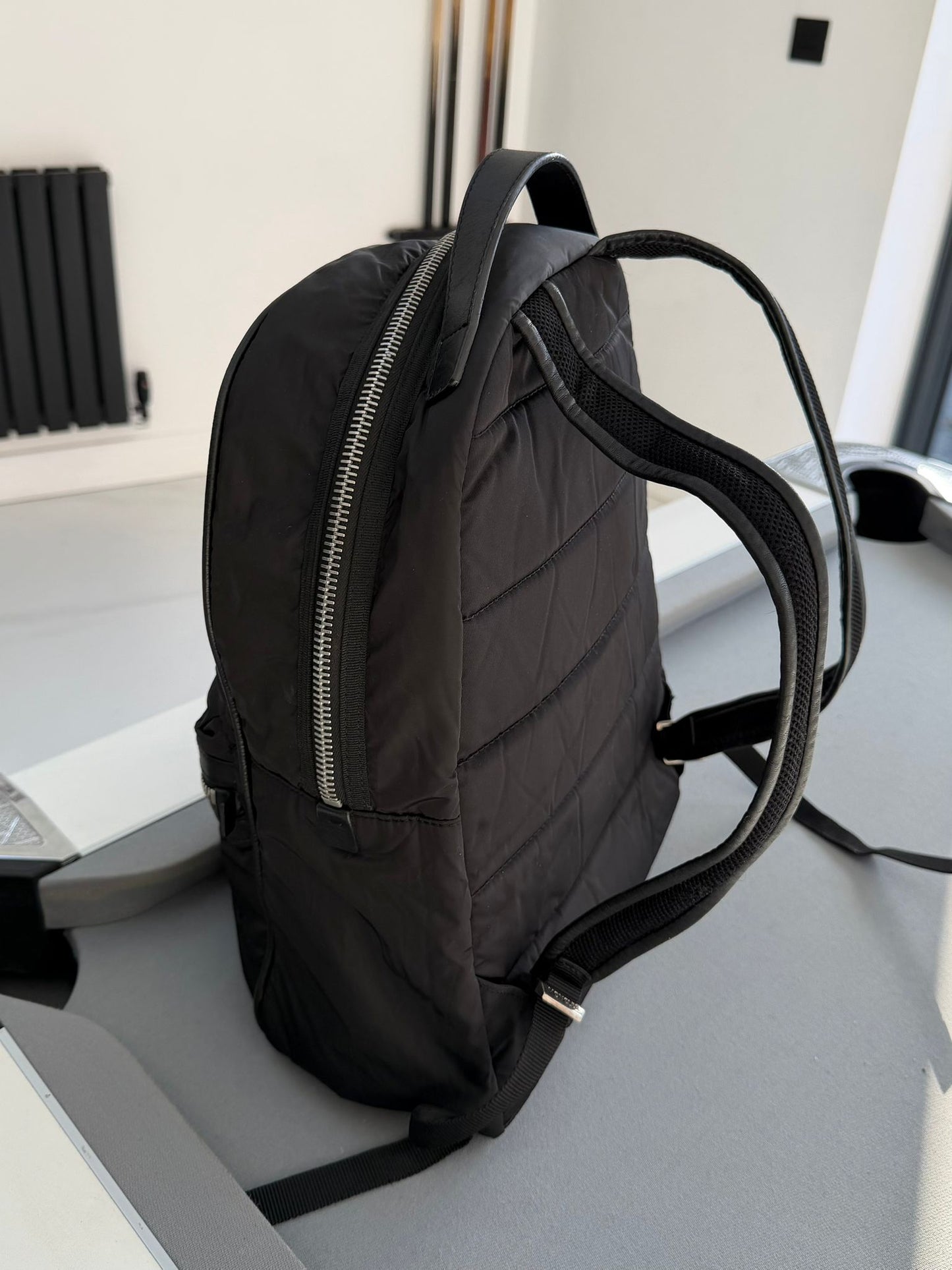 Moncler Gigi Nylon Quilted Black Backpack