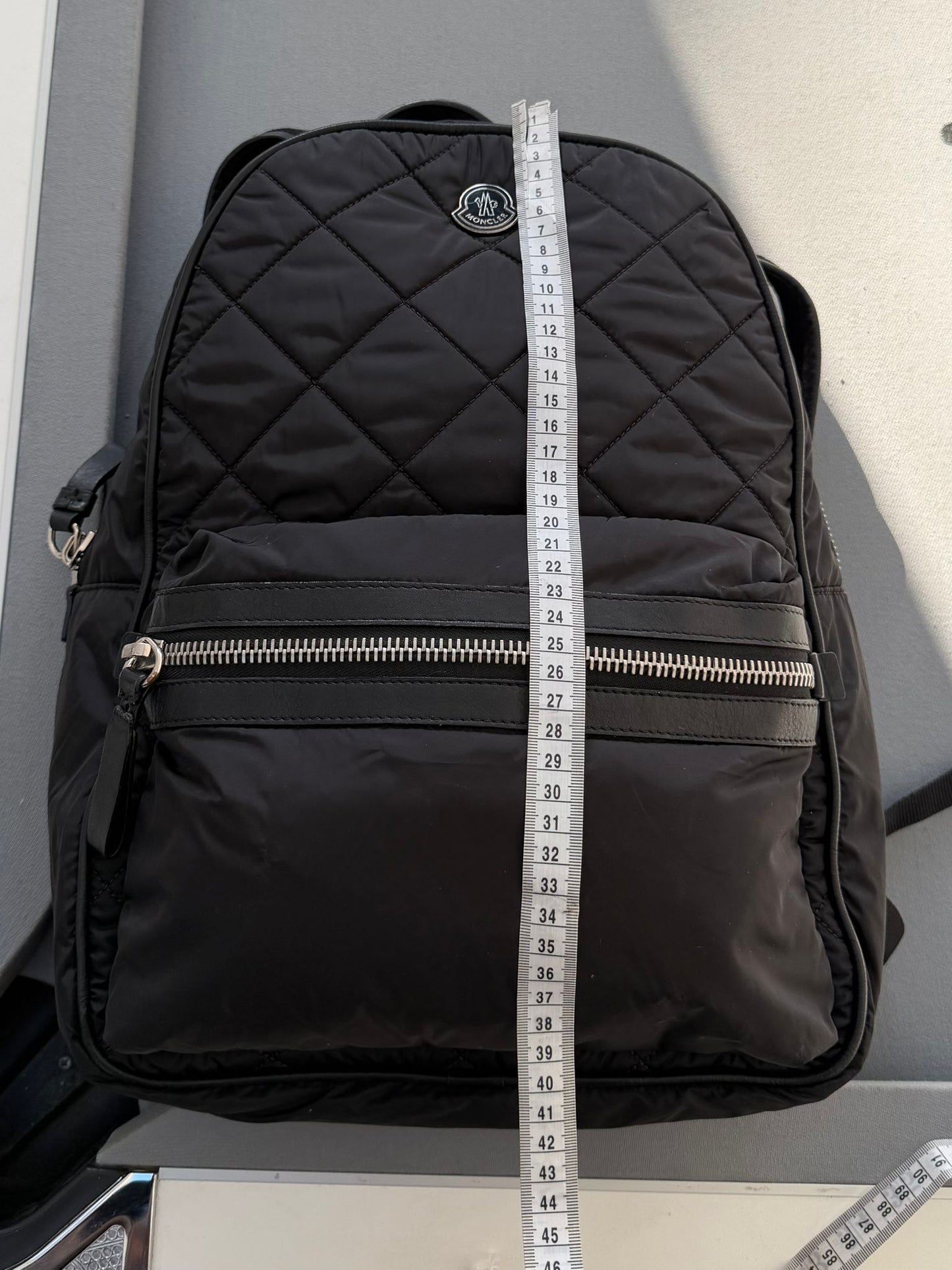 Moncler Gigi Nylon Quilted Black Backpack