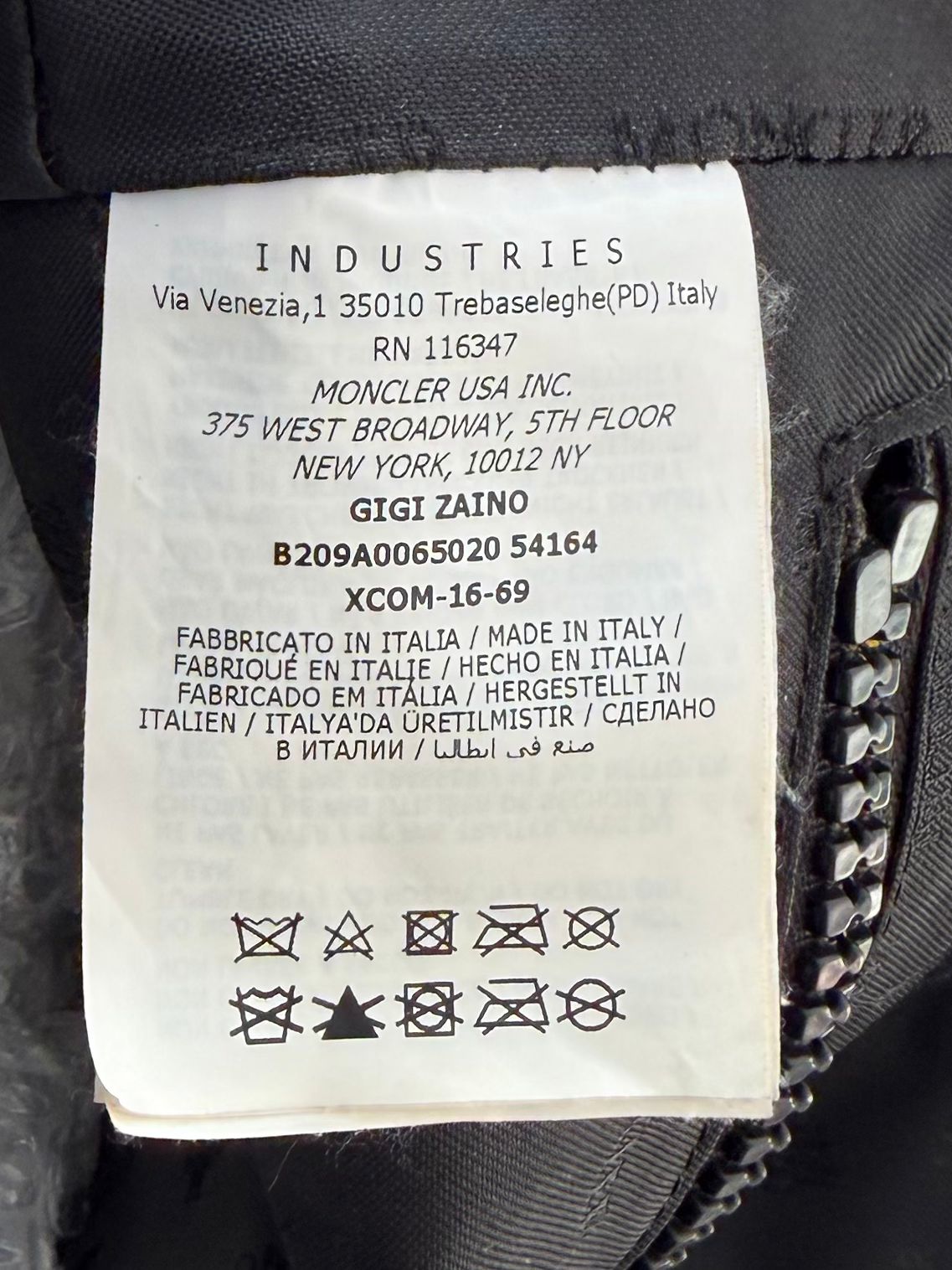 Moncler Gigi Nylon Quilted Black Backpack