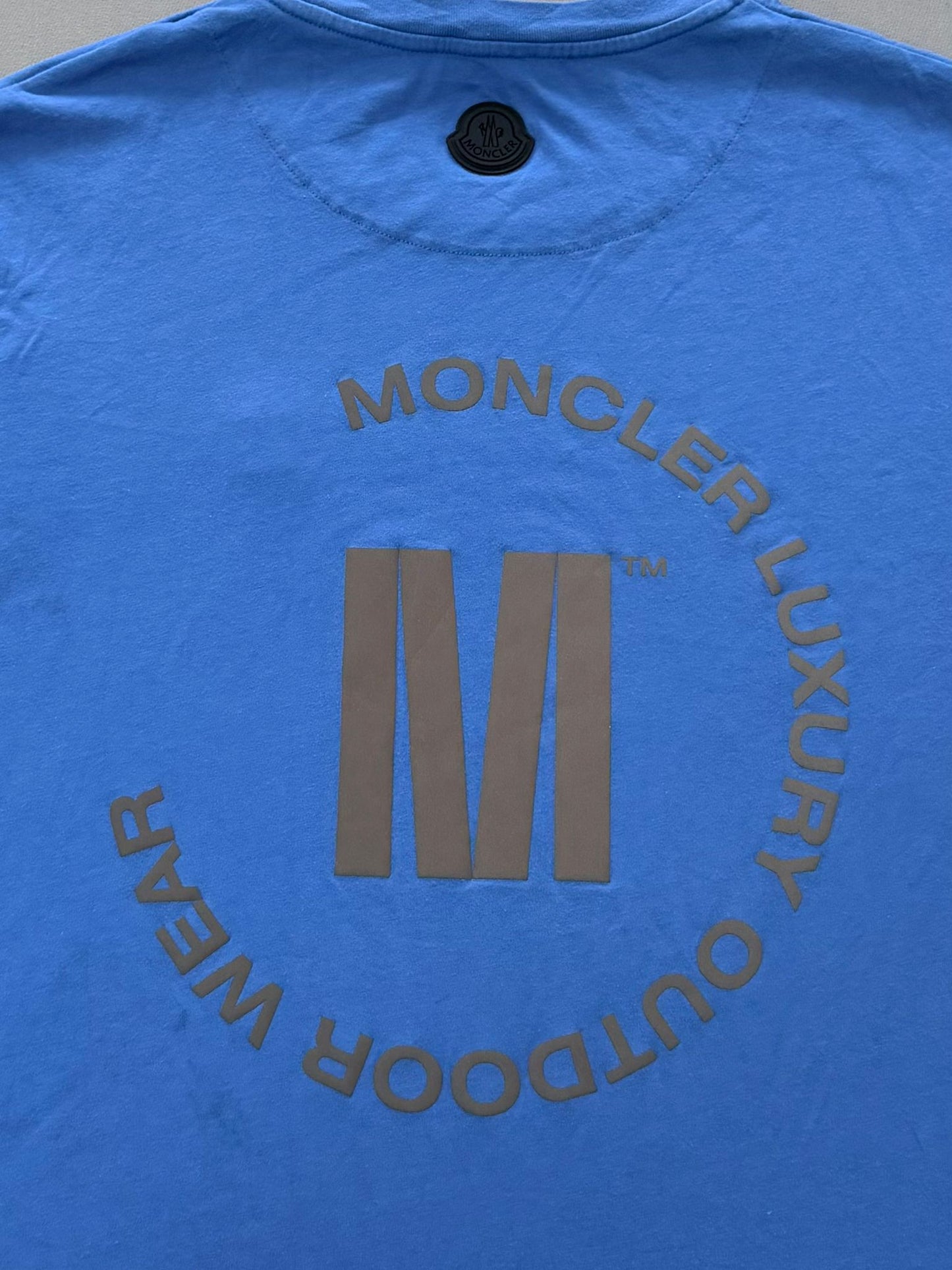Moncler Blue Reflective T.Shirt - Size: XL (23.5''ptp)