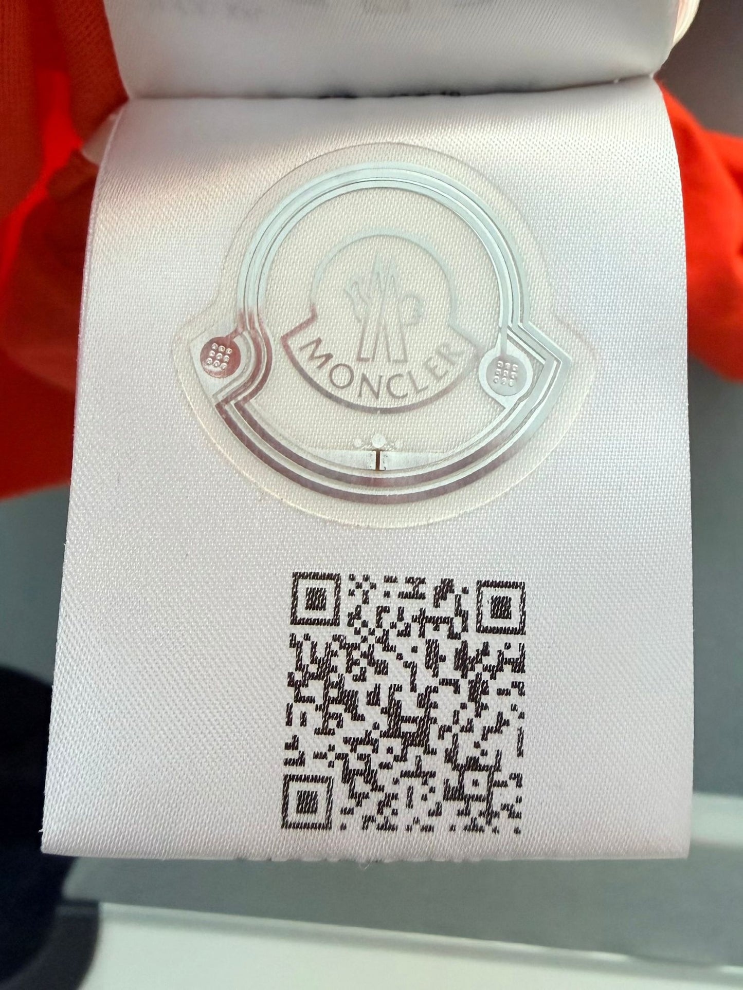 Moncler Orange Flocked Logo Print TShirt - XXL (24.5''ptp)