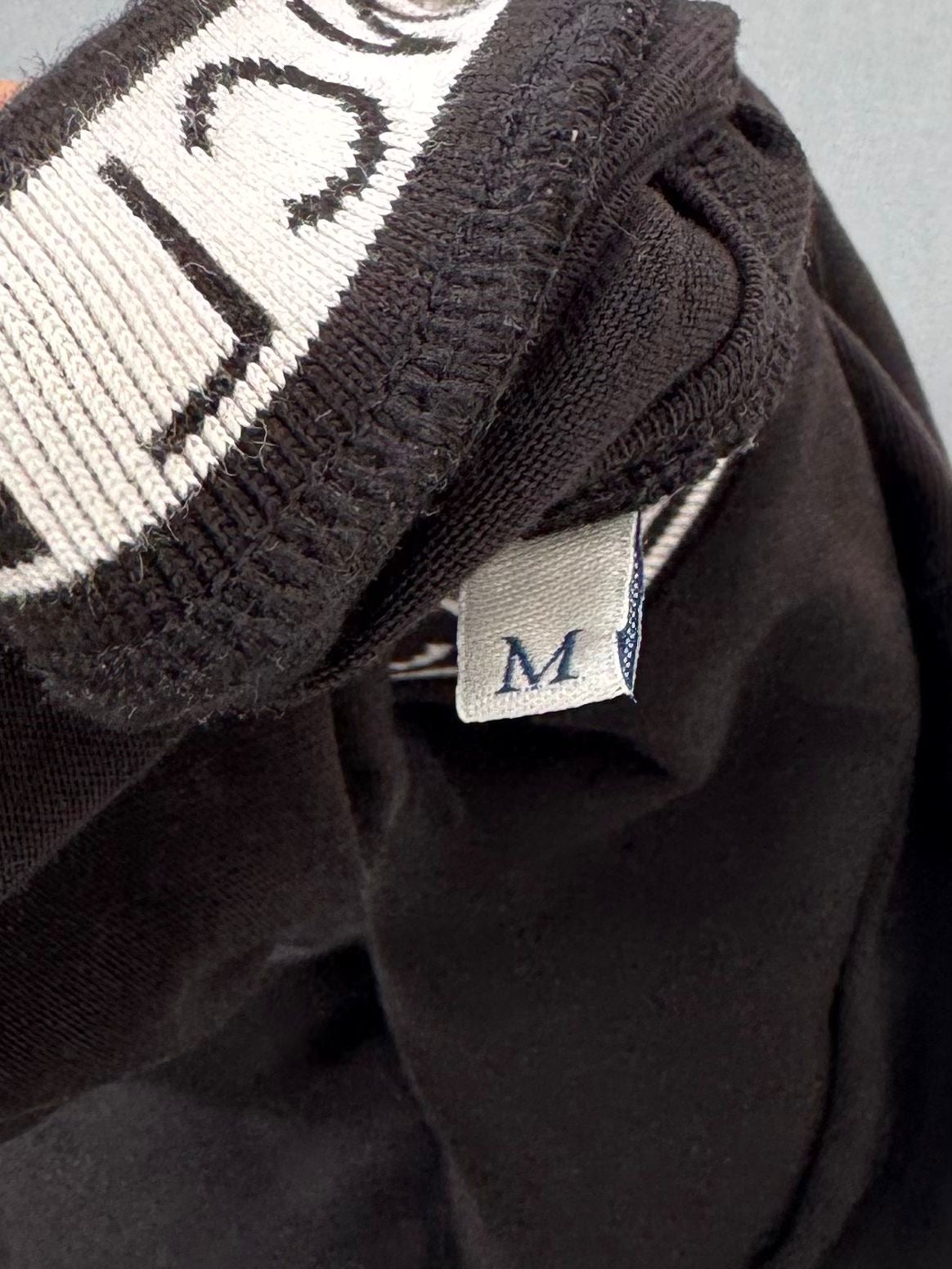 Moncler Black Logo Tape Relaxed Fit Cotton T-Shirt - Medium (21” PTP)