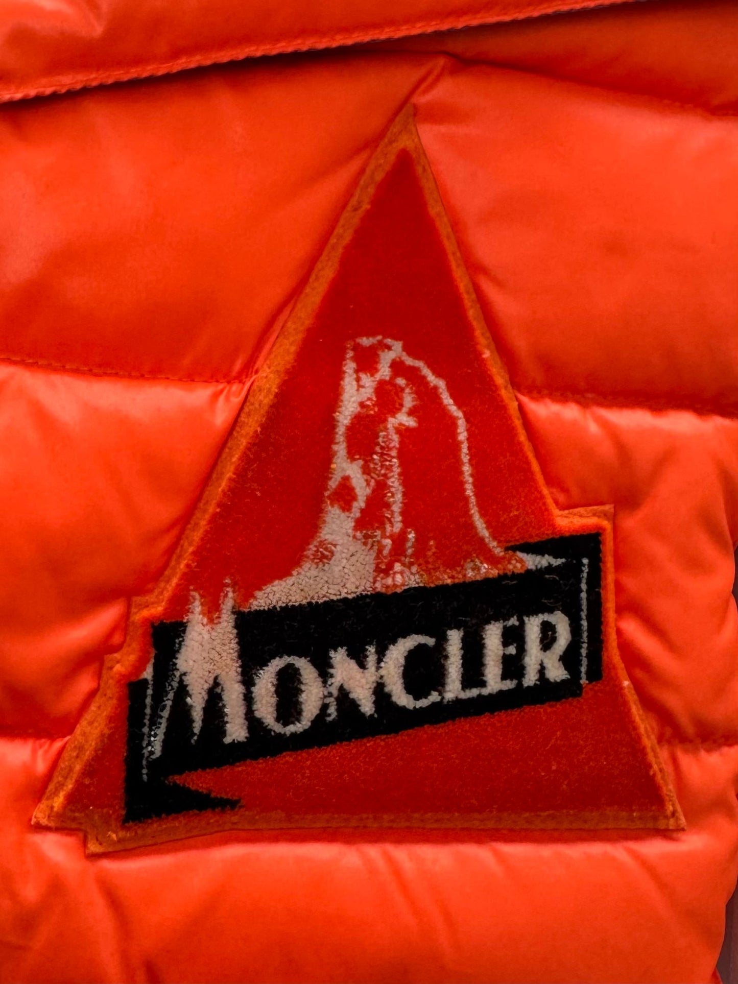 Moncler Puffer Down Busta Piumino Clutch/ Laptop Sleeve In Orange - Brand New In Box