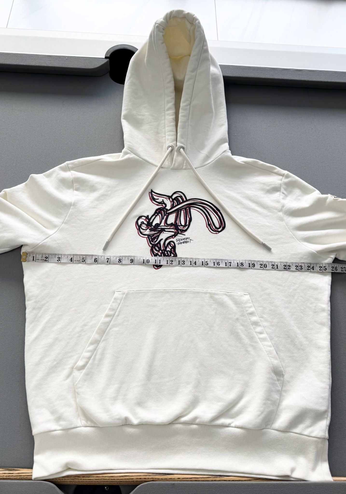 Moncler x Disney Roger Rabbit Brand-Print Cotton-Jersey Hoodie(XL- 25.5''ptp)