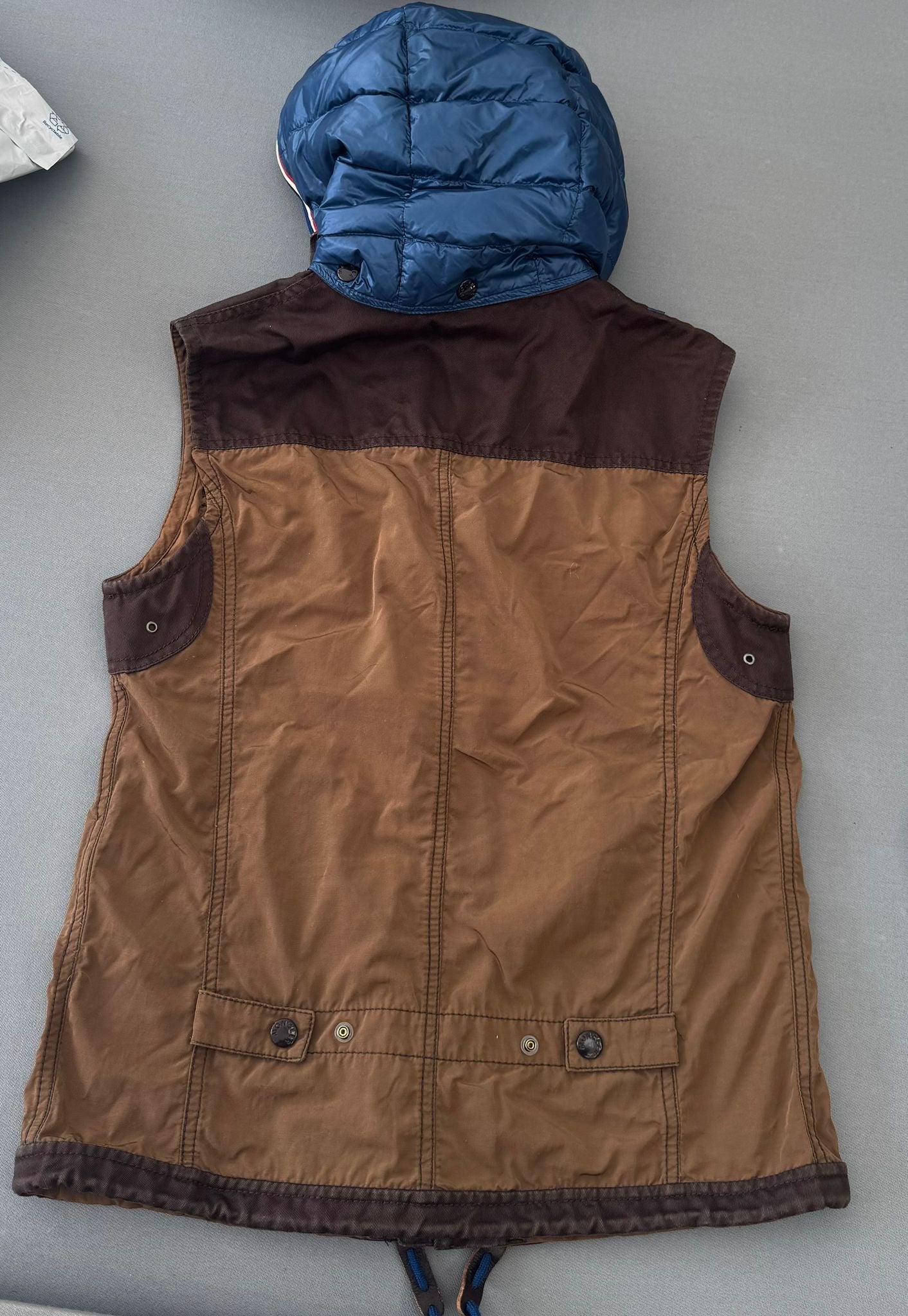 Moncler Mortiz Brown/ Tan Gilet - Size: 1 (Small/Medium) 20'' ptp