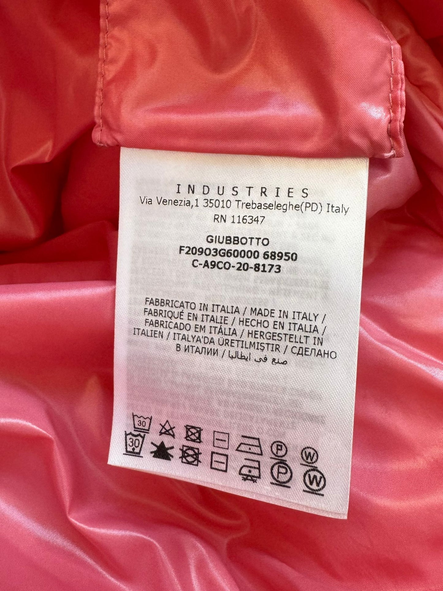 Moncler Genius Moncler X Poldo Dog Pink Couture Padded Dog Jacket - Size 4