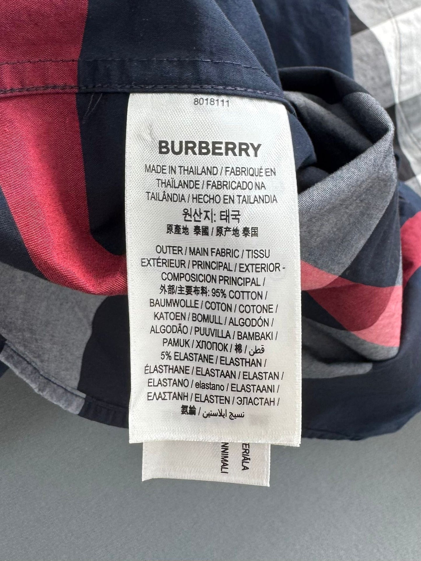Burberry Navy Somerton Long Sleeve Check Shirt - Xtra Large (23''ptp)