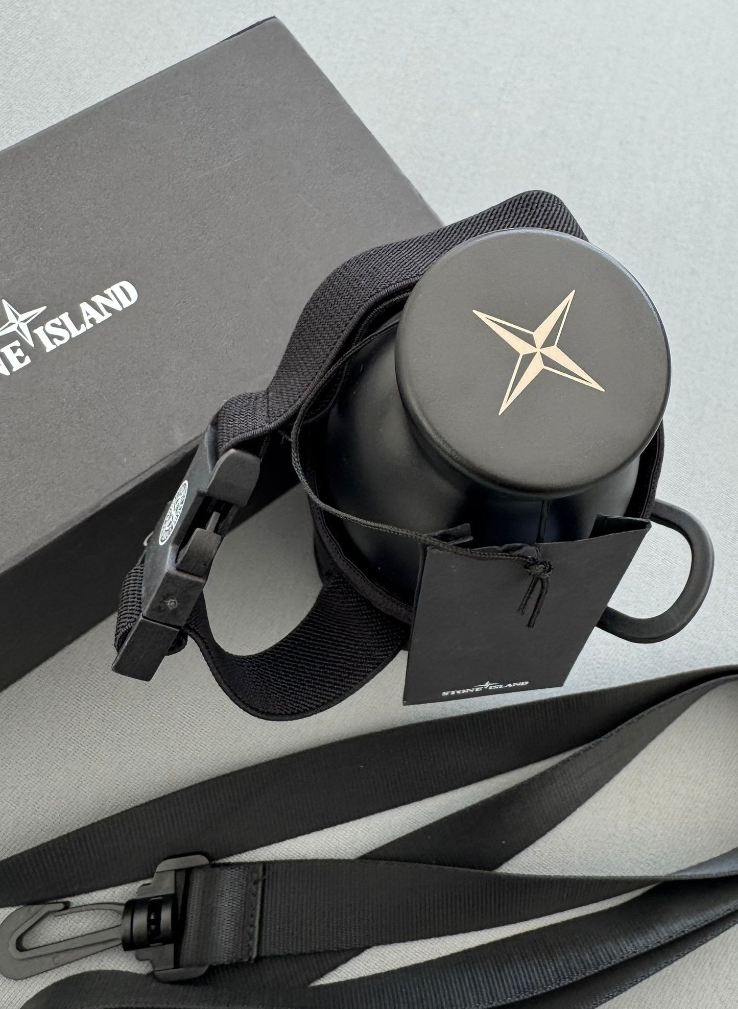 Stone Island X 24 Nylon Metal Black Stainless Steel Flask Water Bottle