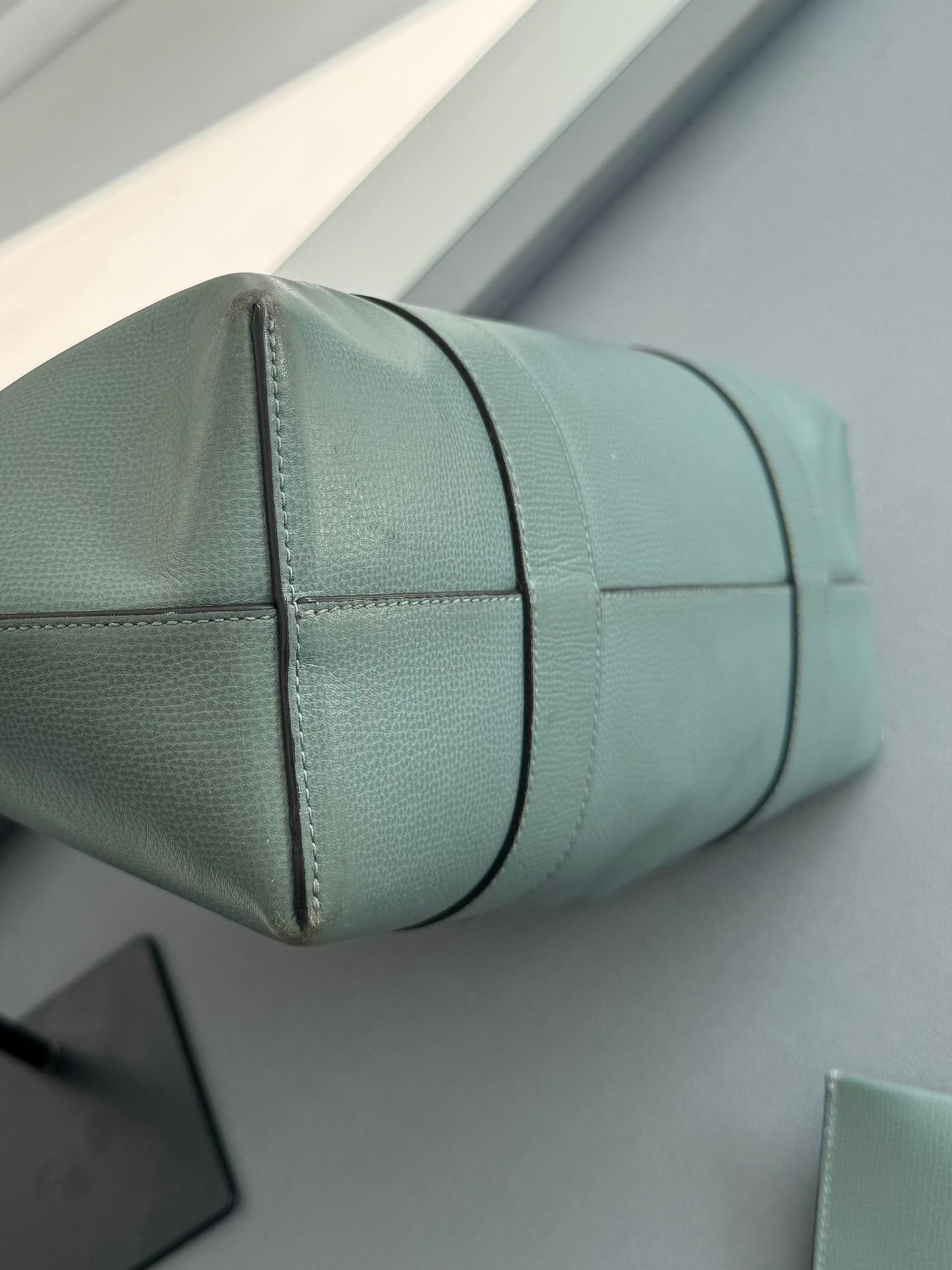 Mulberry Bayswater Tote In Antique Blue With Gold Hardware - Limited Edition