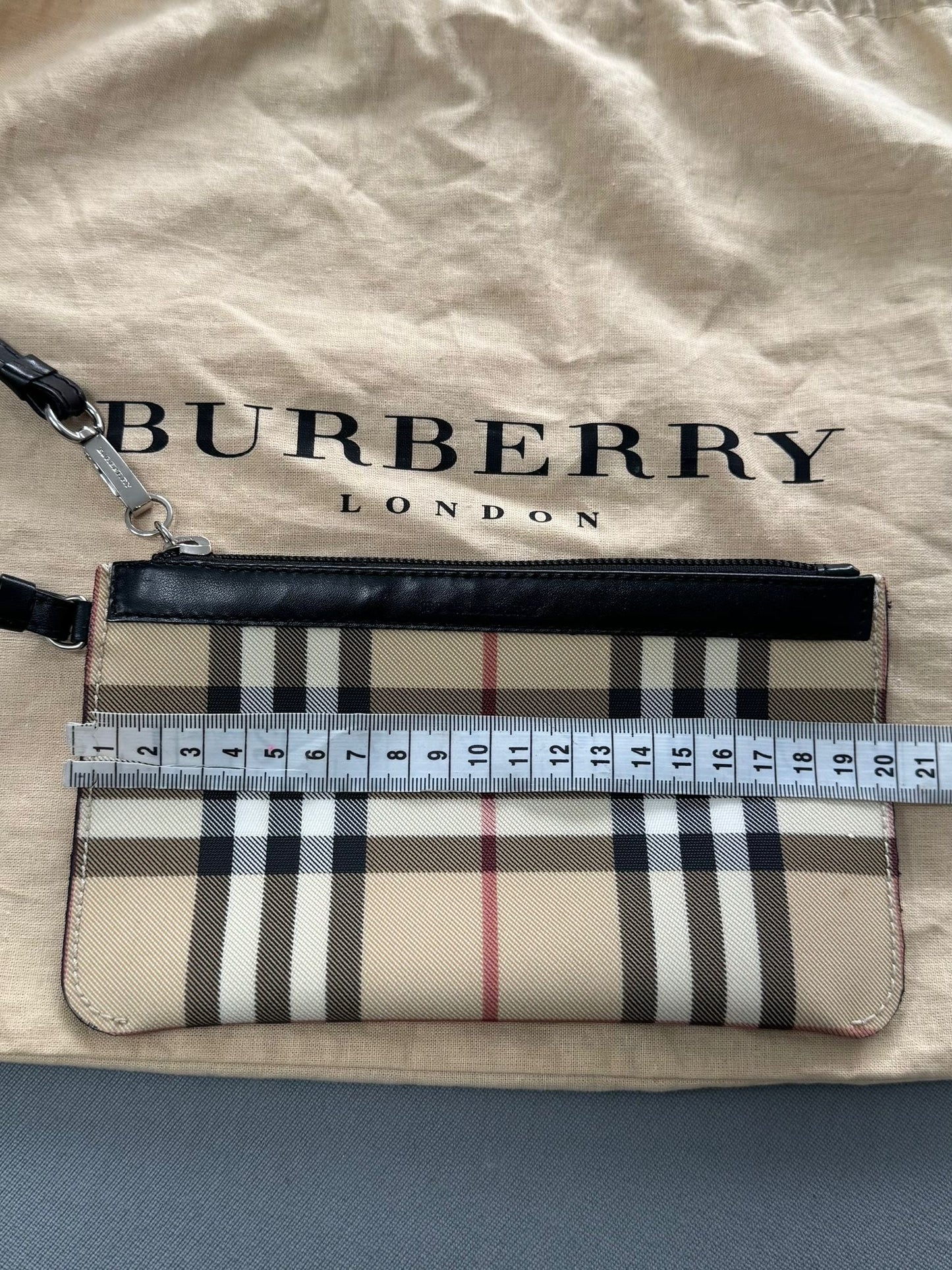 Burberry Check Mini Wristlet Pochette Bag