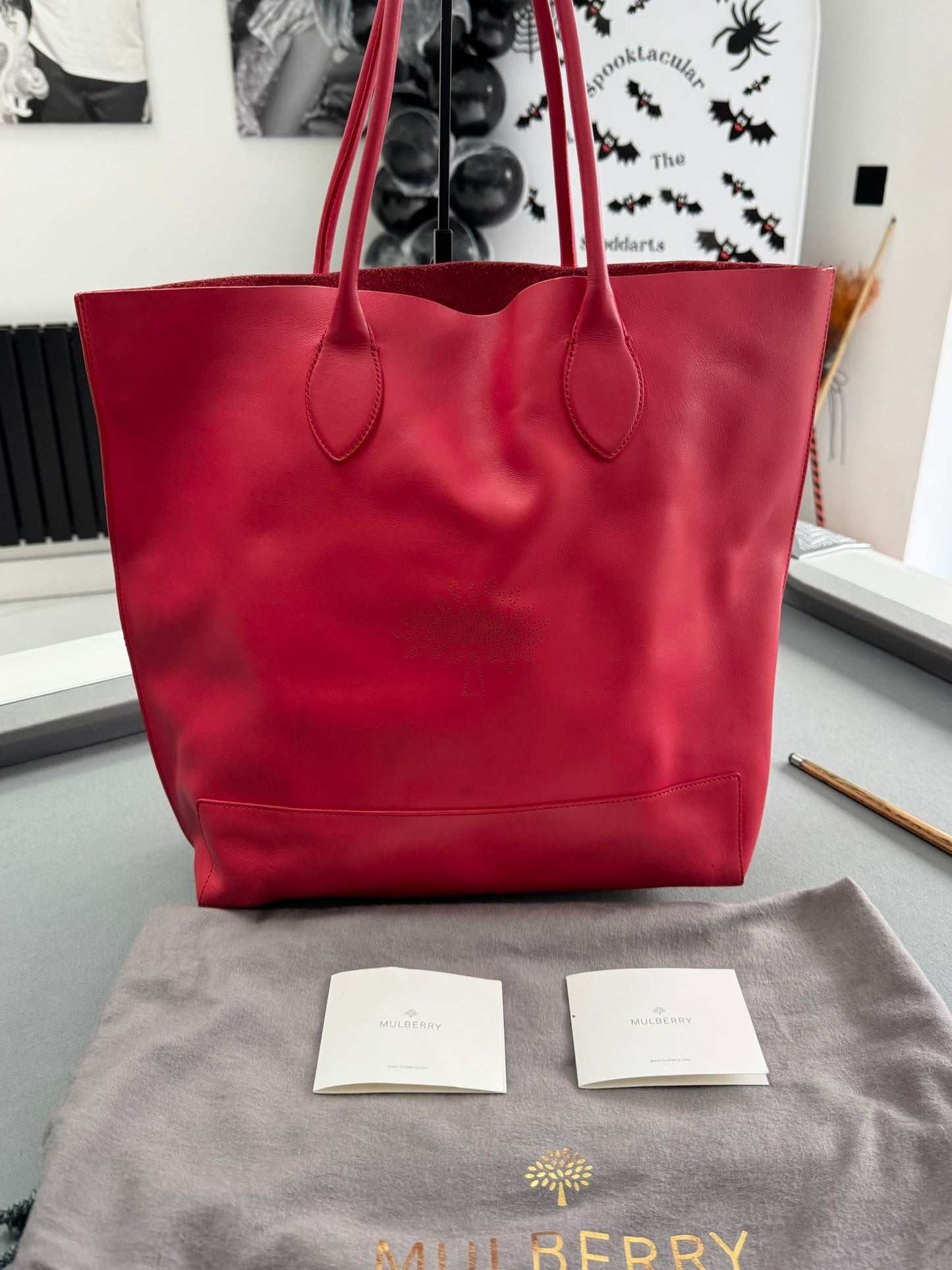 Mulberry Red Blossom Tote
