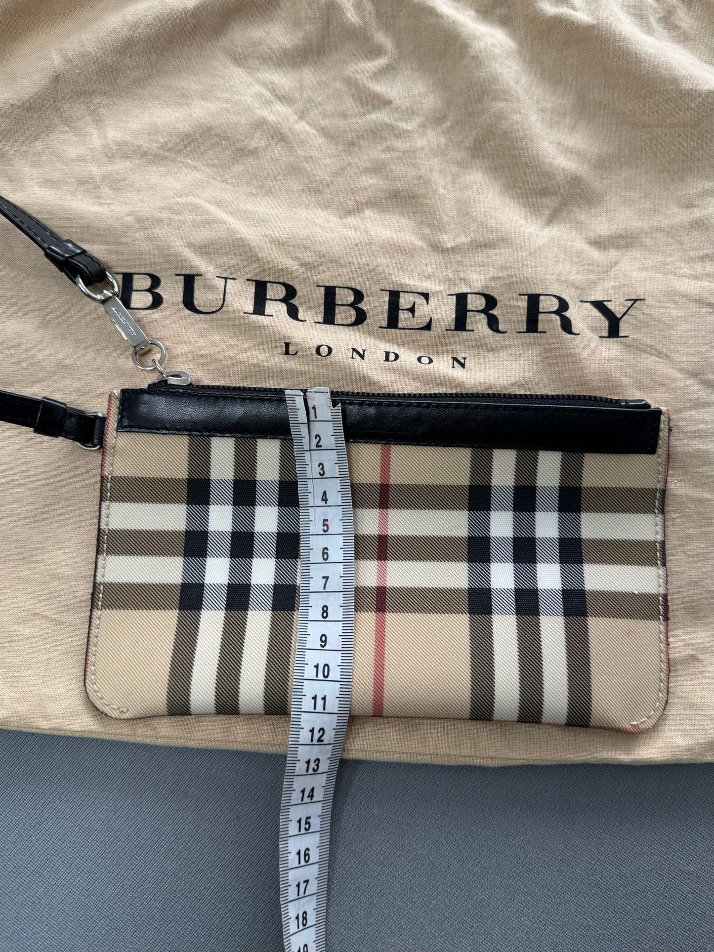 Burberry Check Mini Wristlet Pochette Bag