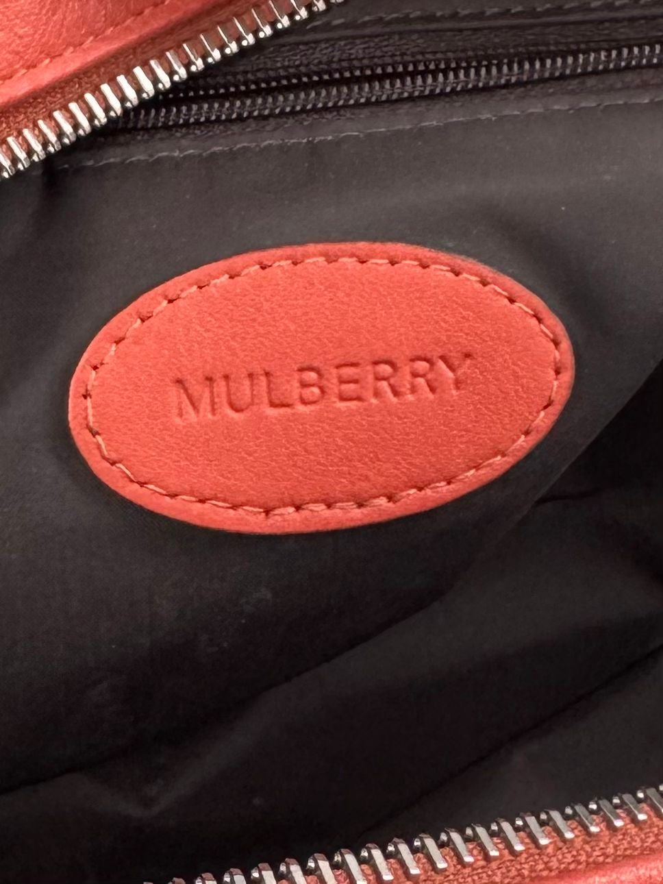 Mulberry Coral Leather Wash Bag