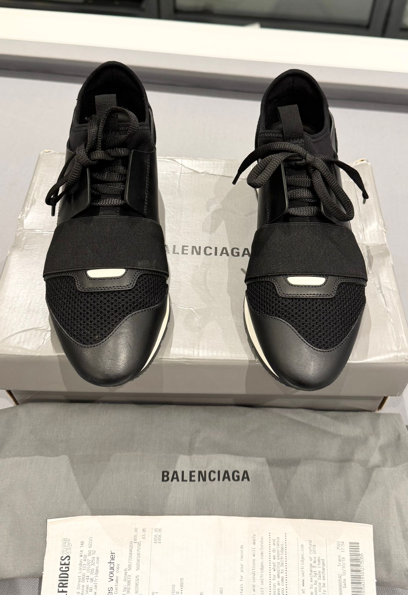 Balenciaga Black Race Runner - Size UK5 (EU38)