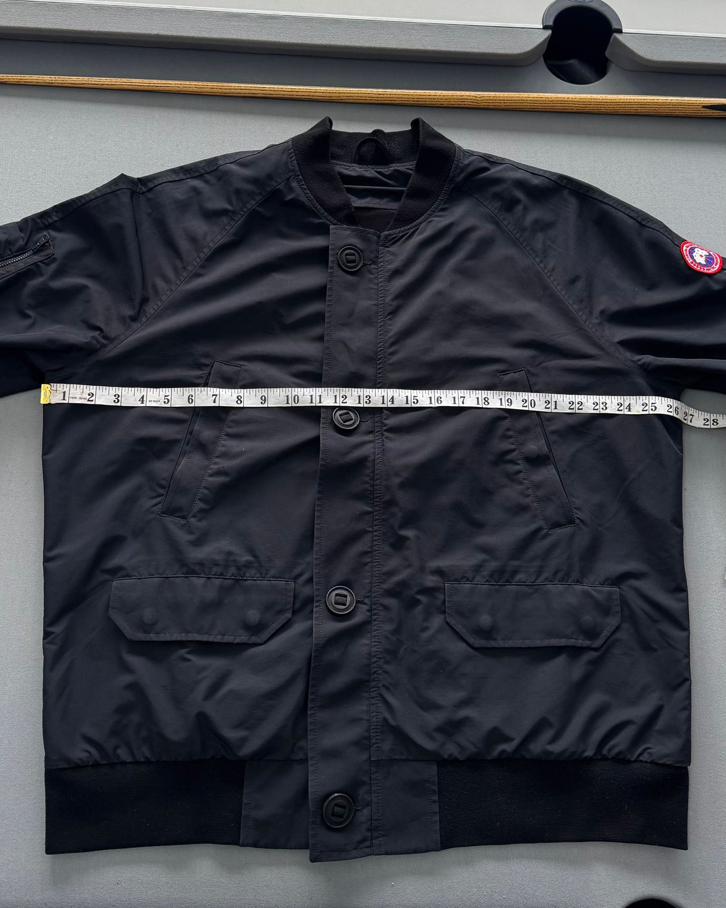 Canada Goose Faber Black Bomber Jacket - XL (26.5''ptp)