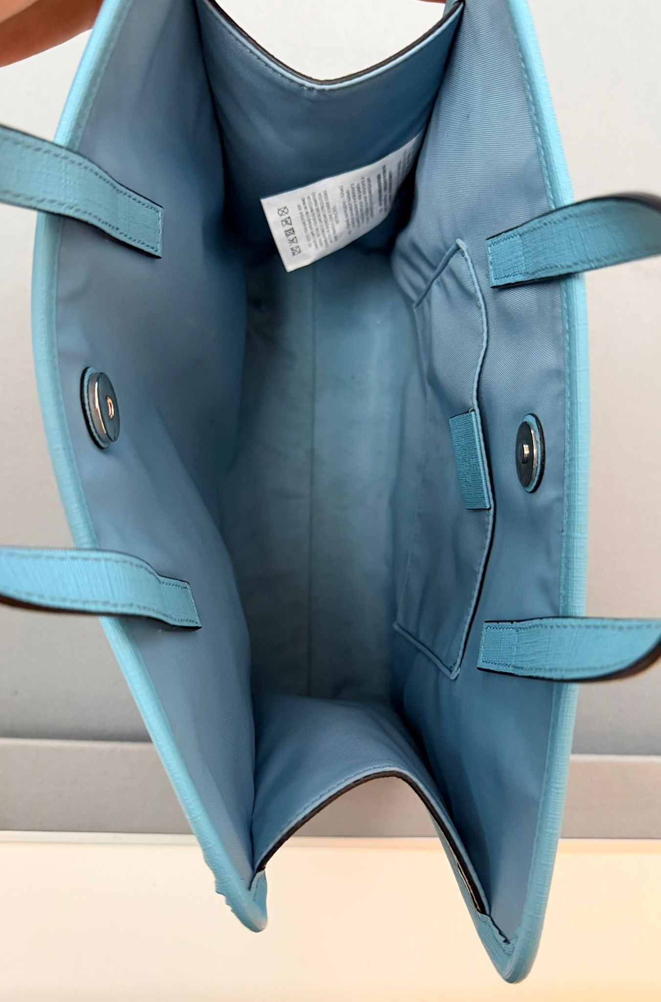 Gucci Children's Star Printed GG Tote Bag With Light Blue Leather Trim