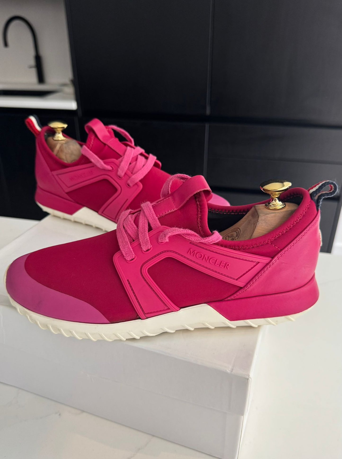 Moncler Fushia Pink Meline Scarpa Trainers - UK 6(EU 39)